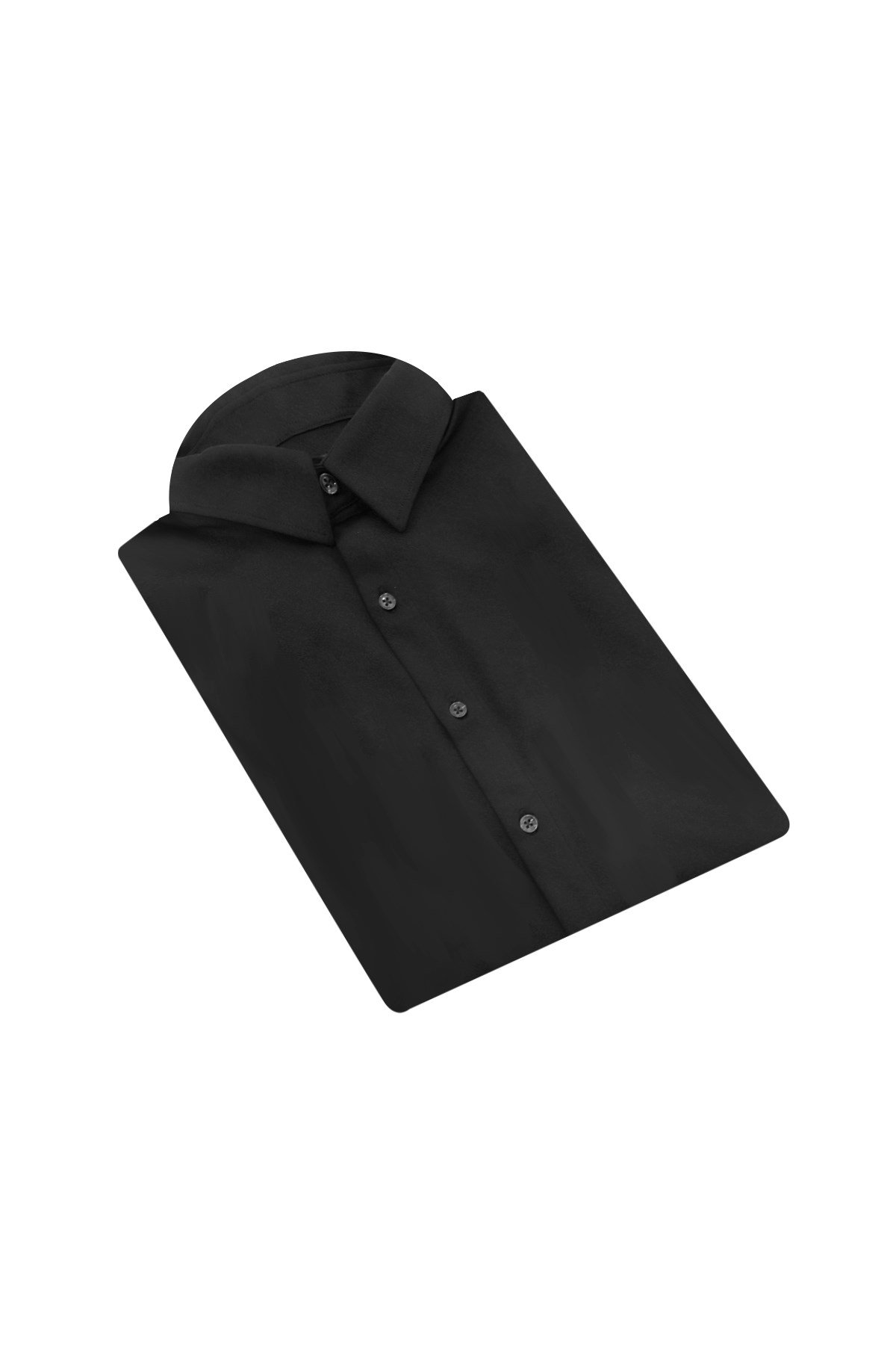SİYAH Comfort Fit Uzun Kol Gömlek