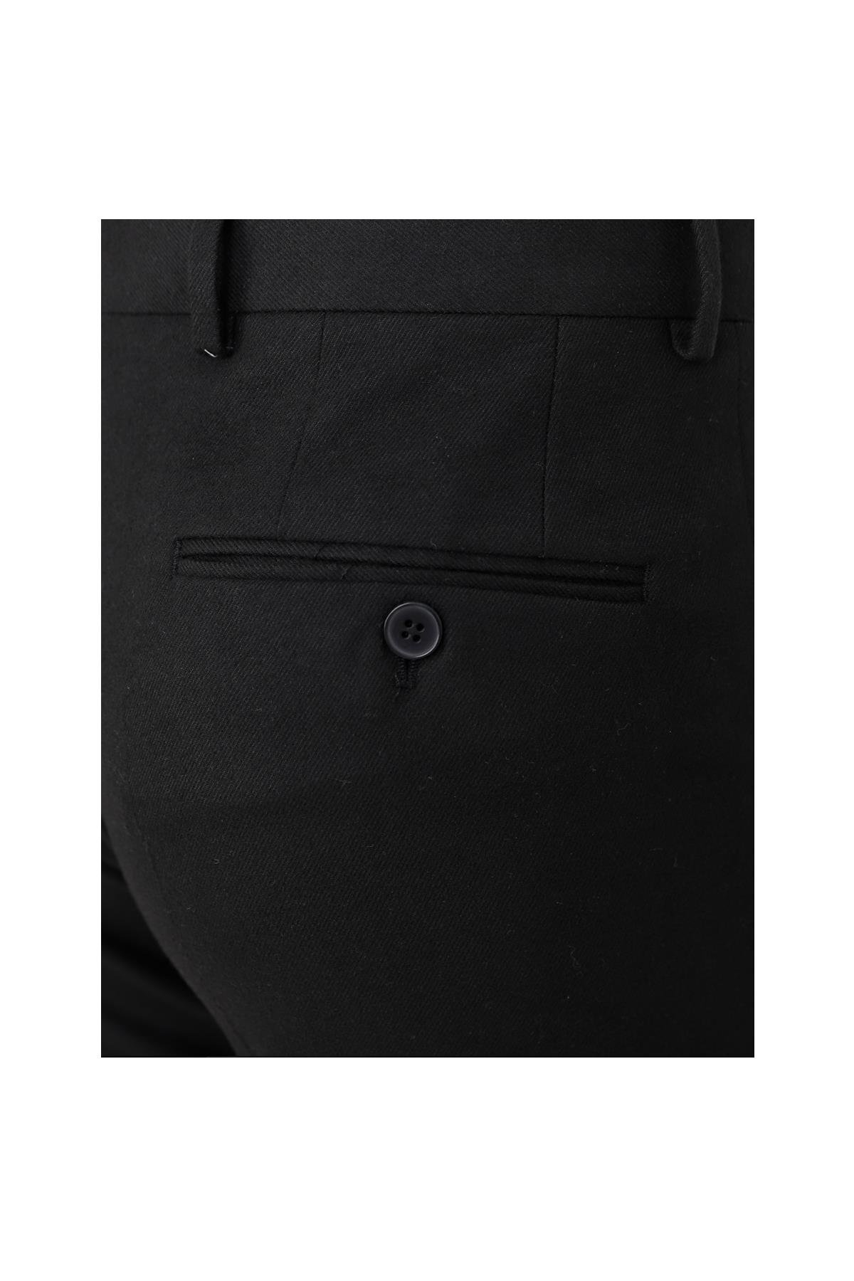 Siyah Flanel Pantolon
