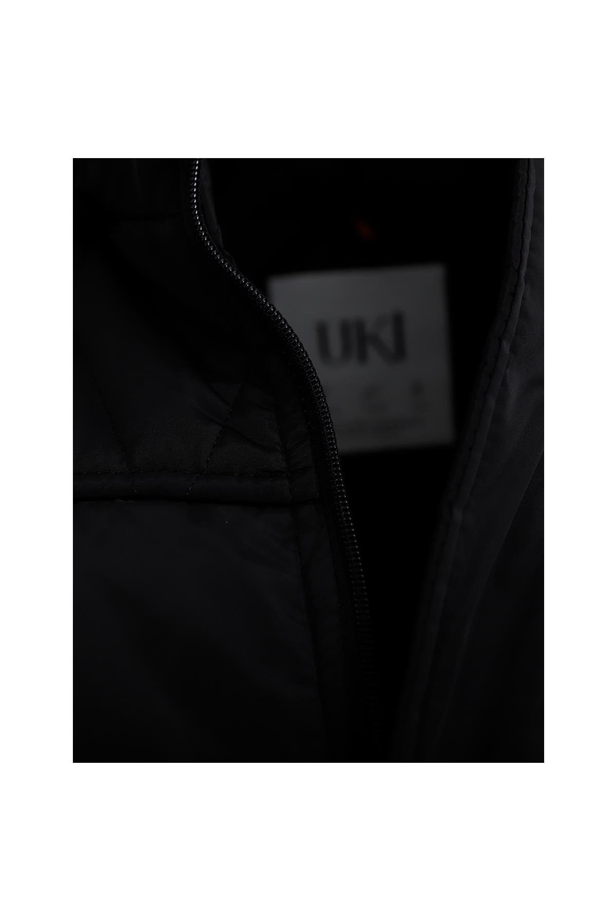 SİYAH Kapüşonlu Mont