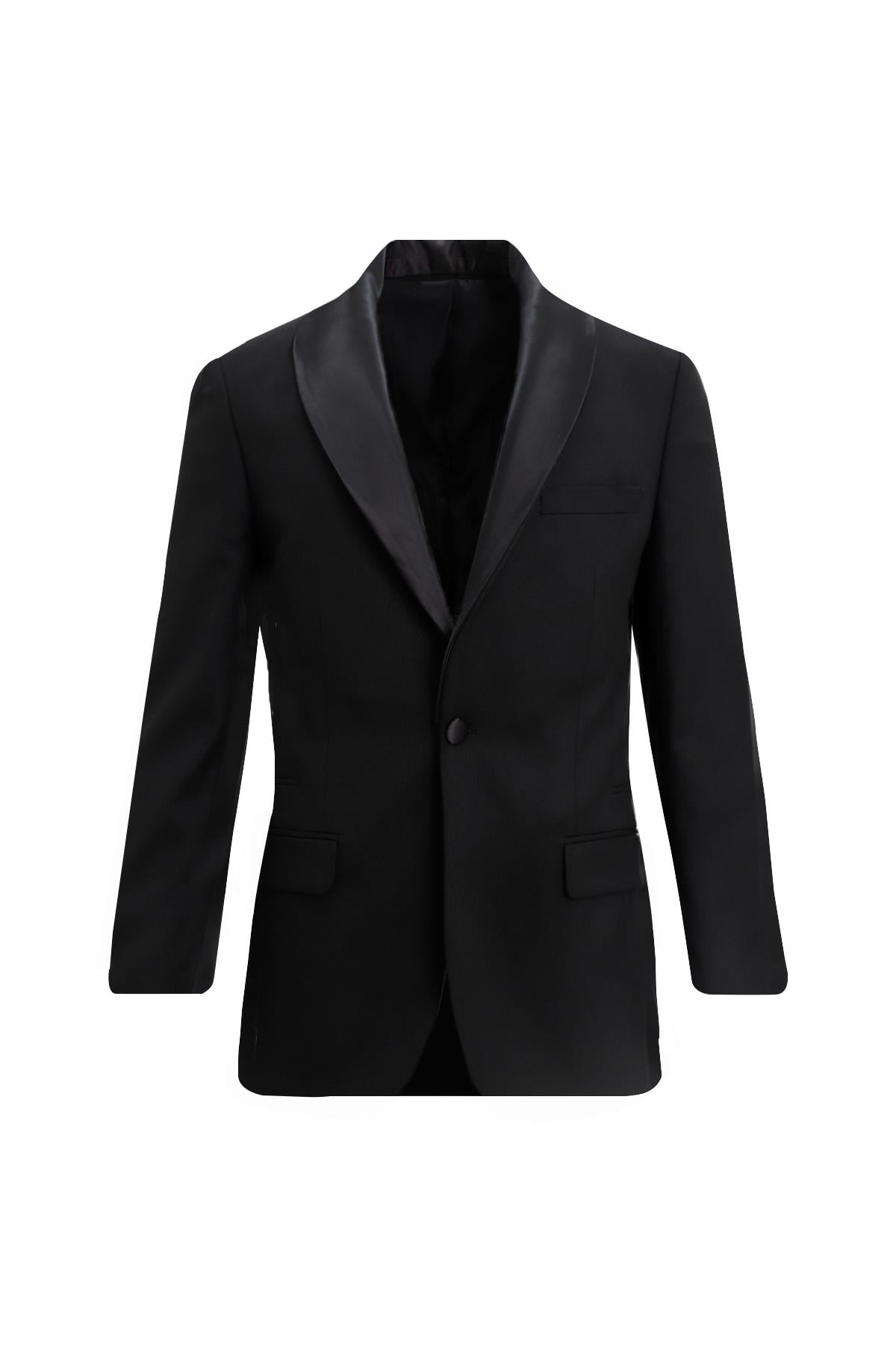 SİYAH Klasik Çıkma Şal Yaka Slim Fit Smokin Takım