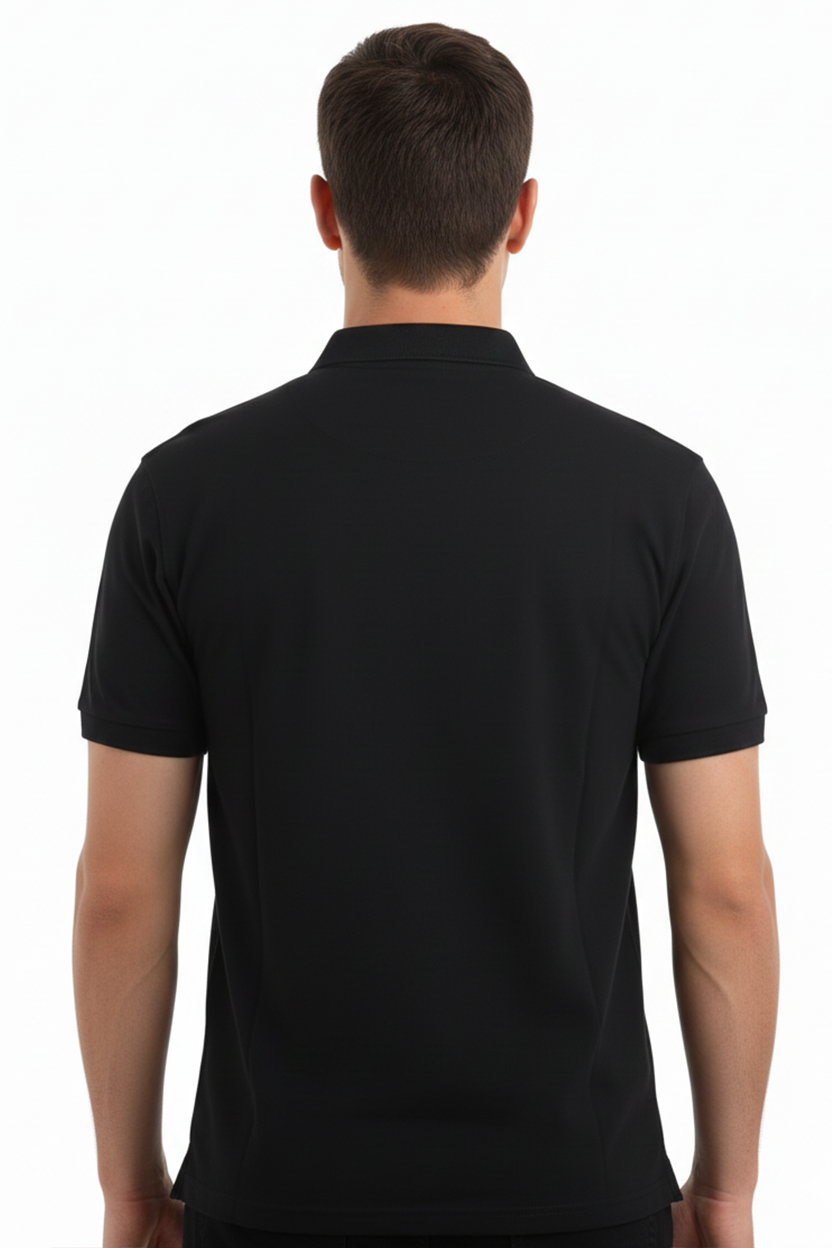 SİYAH Polo Yaka T-shırt