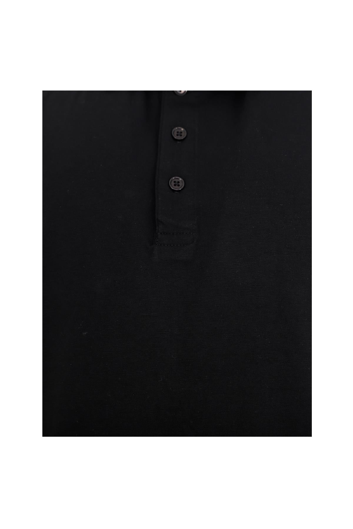Siyah Polo Yaka T-shırt