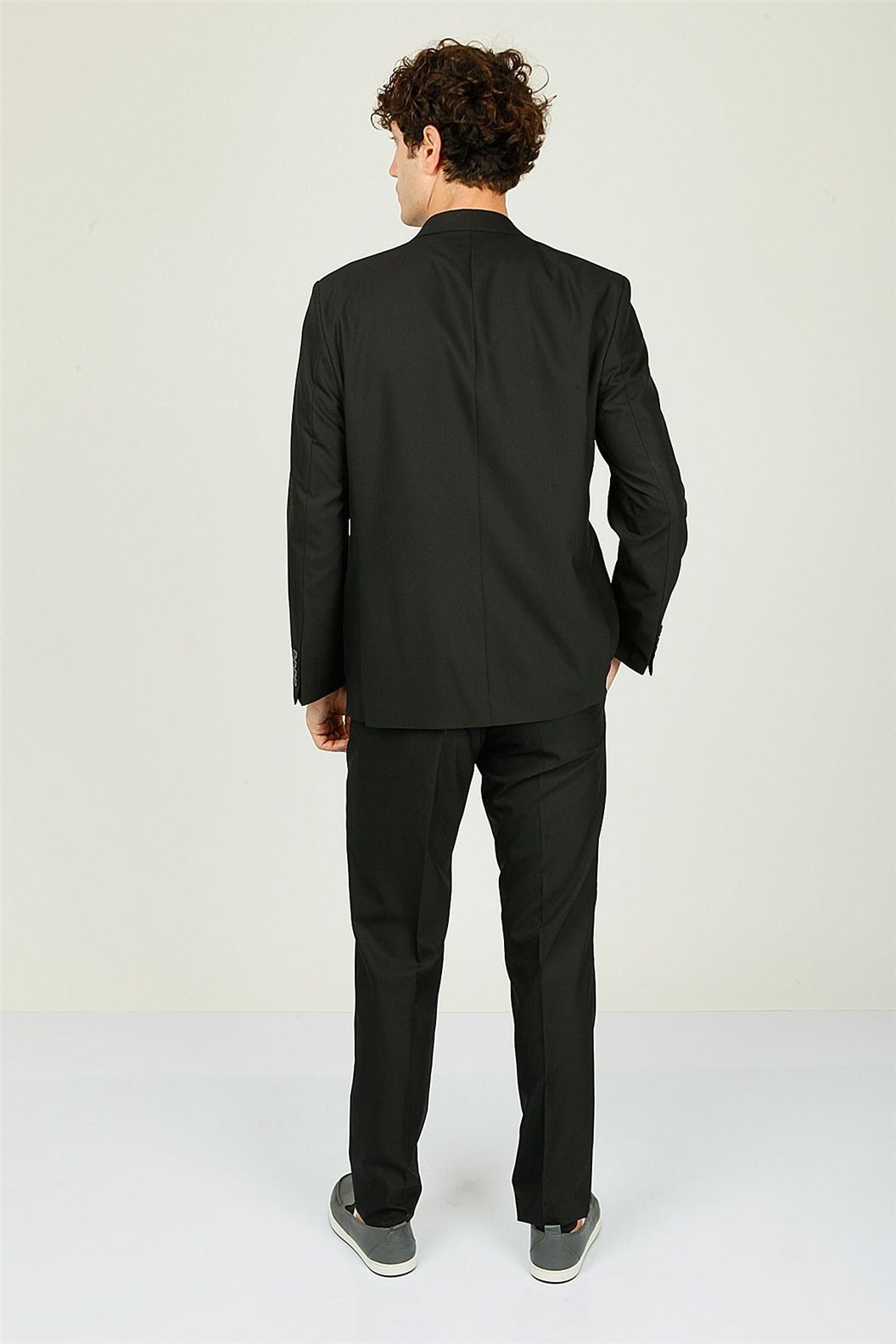 Siyah Regular Fit 4 Drop Takım Elbise