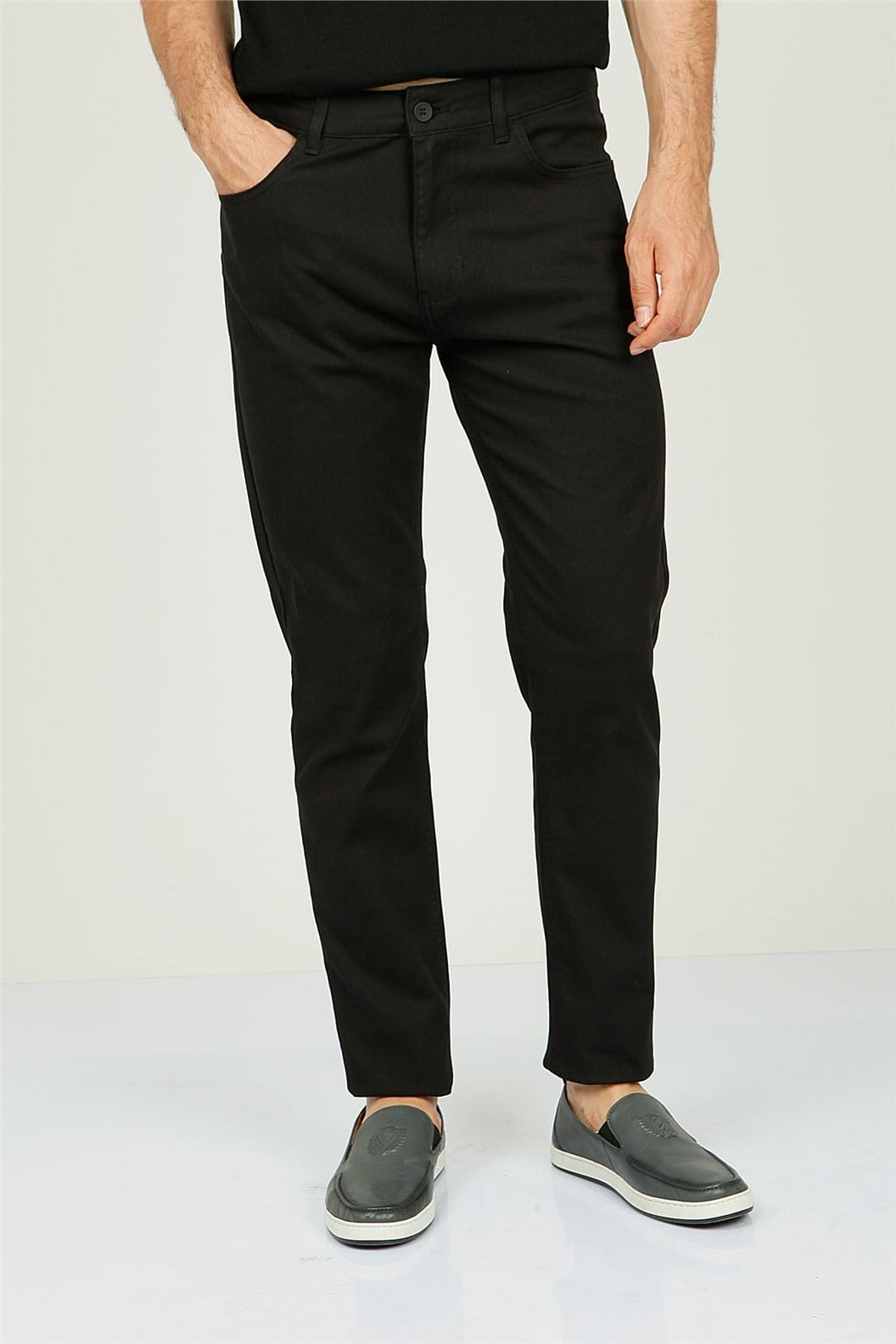 Siyah Slim Fit 5 Cep Pantolon