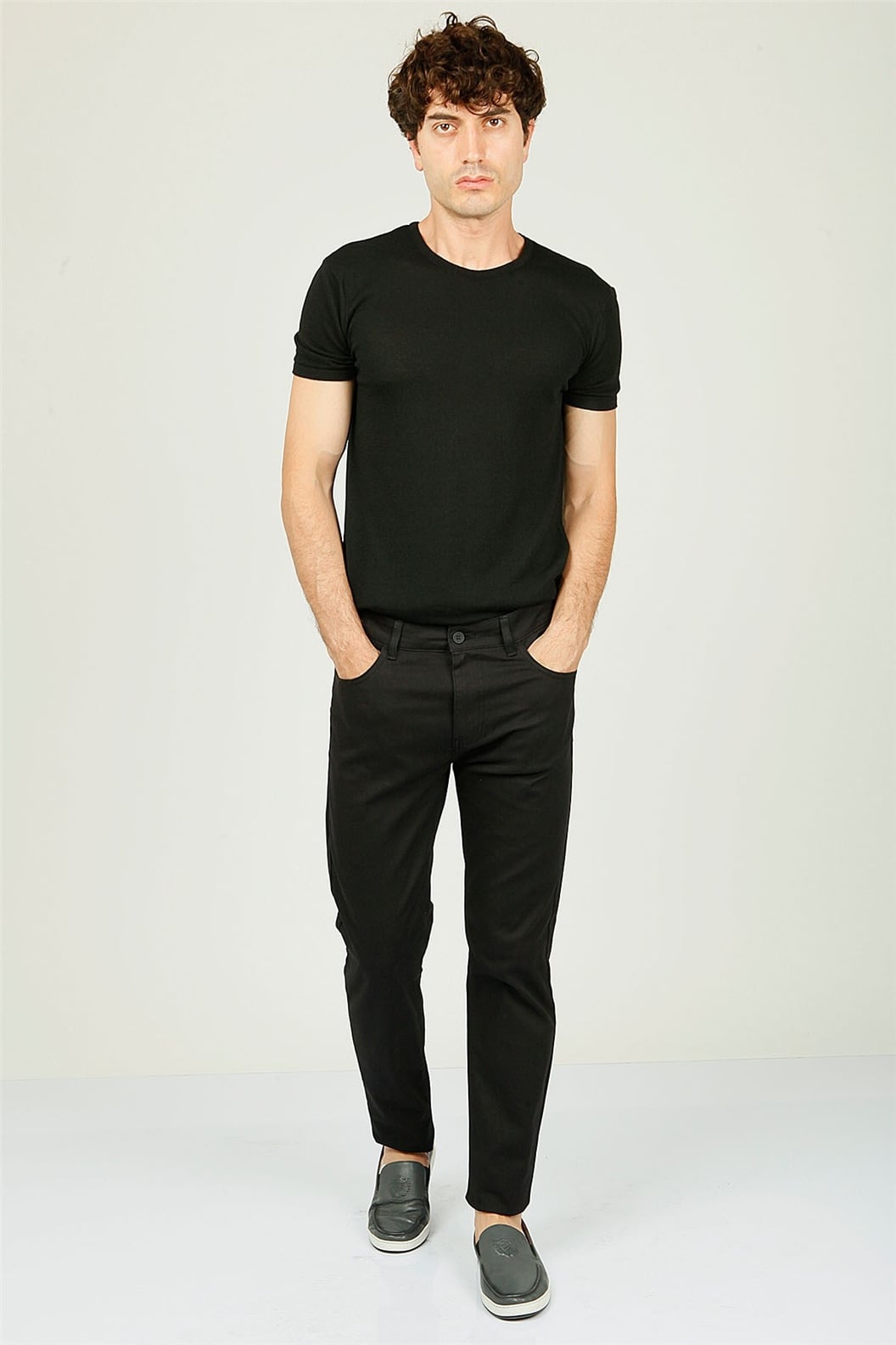 Siyah Slim Fit 5 Cep Pantolon