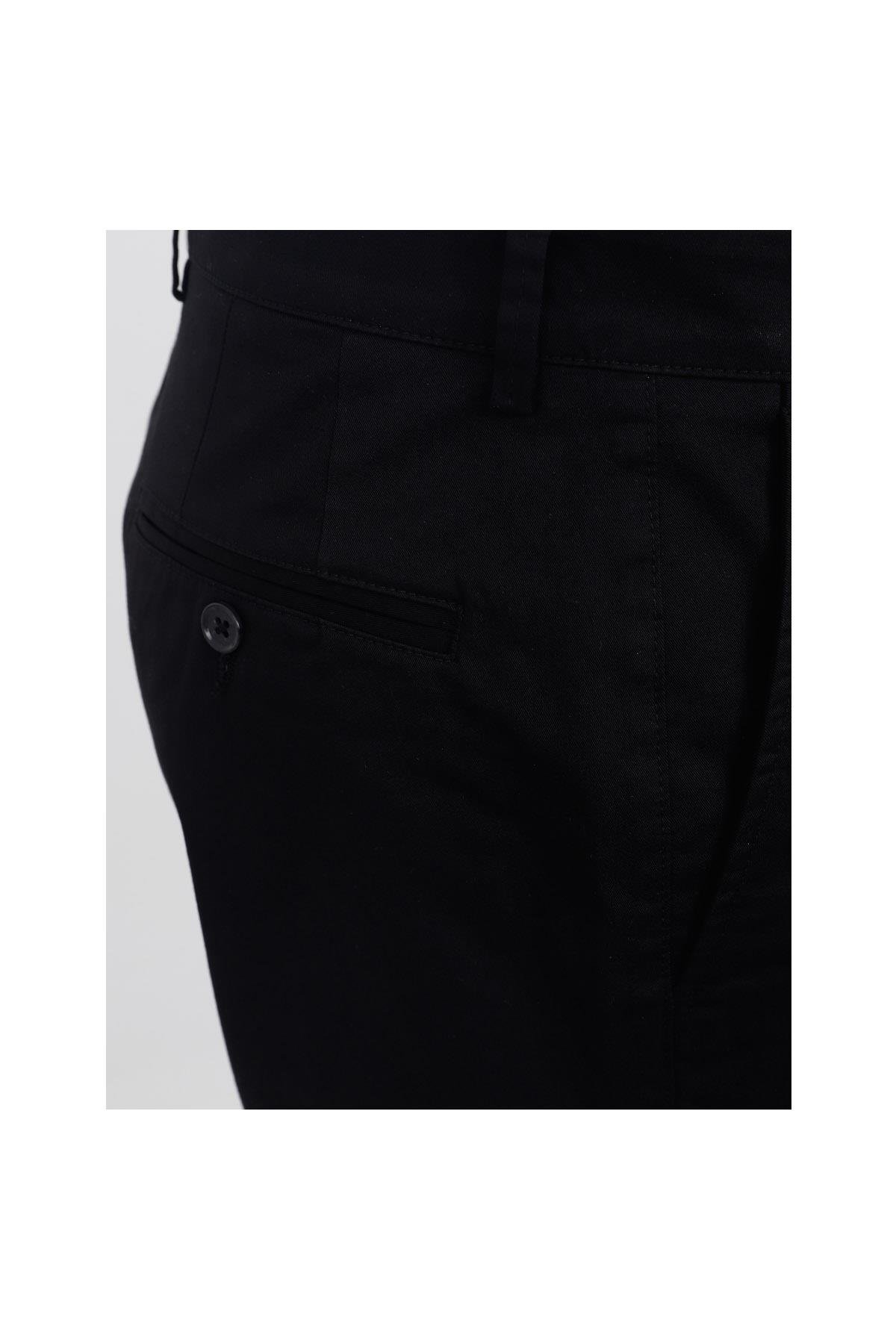 Siyah Slim Fit Chino Pantolon