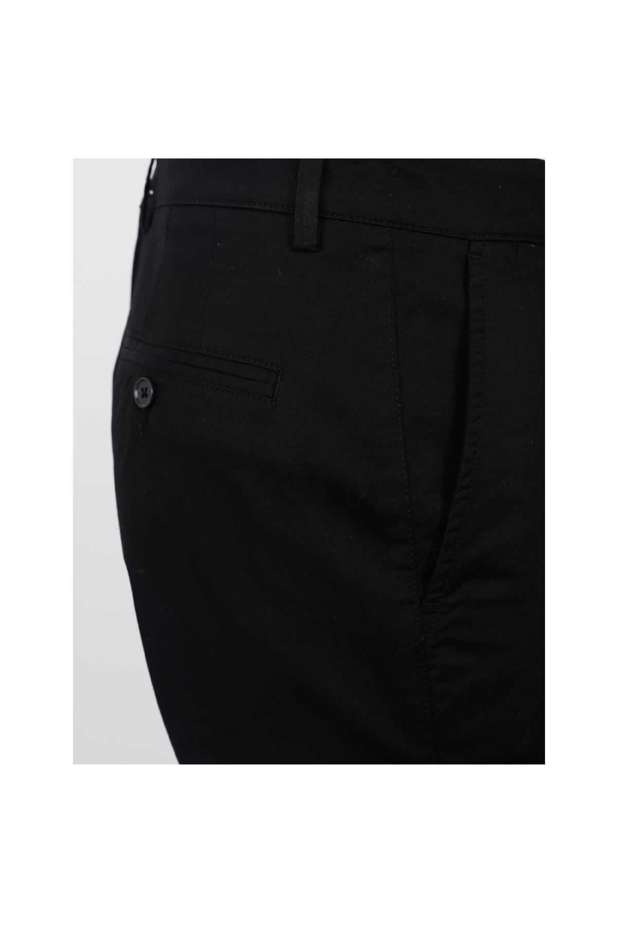 Siyah Slim Fit Chino Pantolon