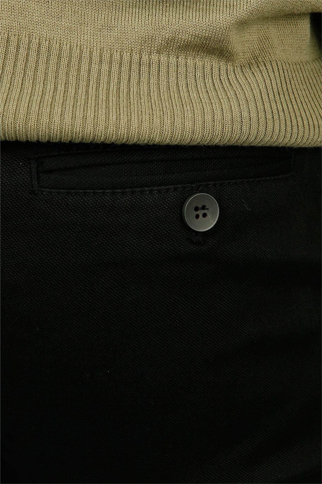 Siyah Slim Fit Chino Pantolon