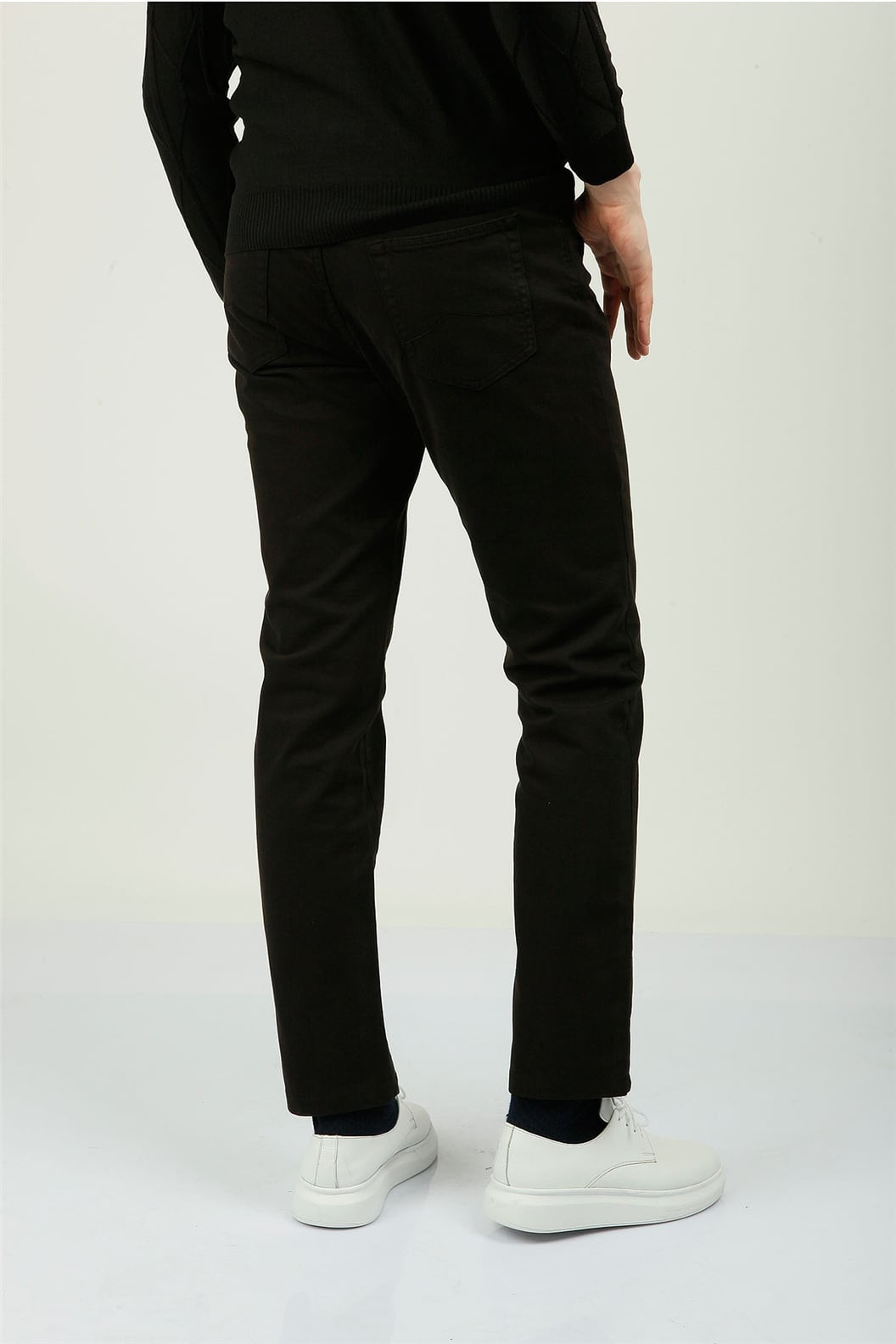Siyah Slim Fit Chino Pantolon