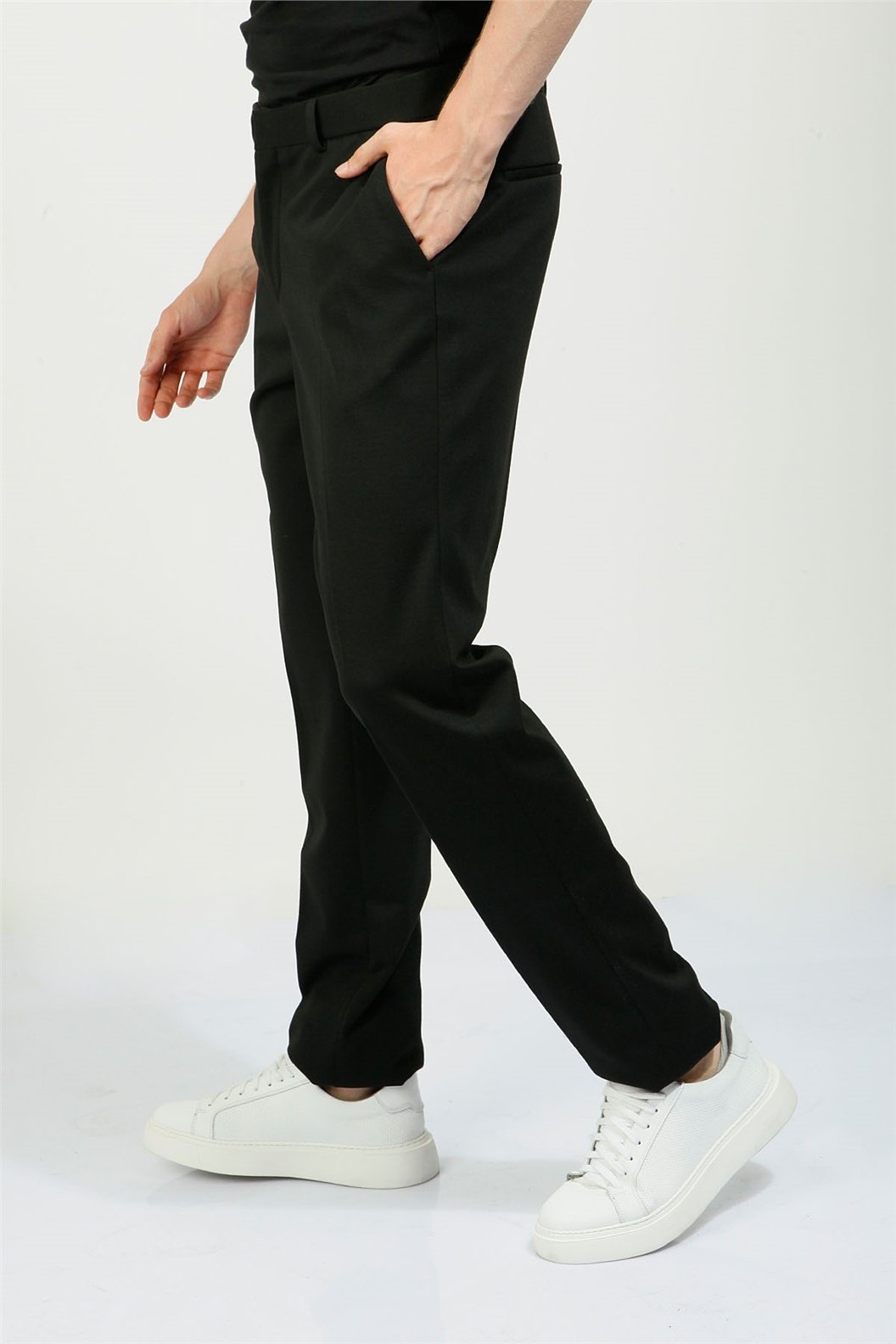 Siyah Slim Fit Jogger Pantolon
