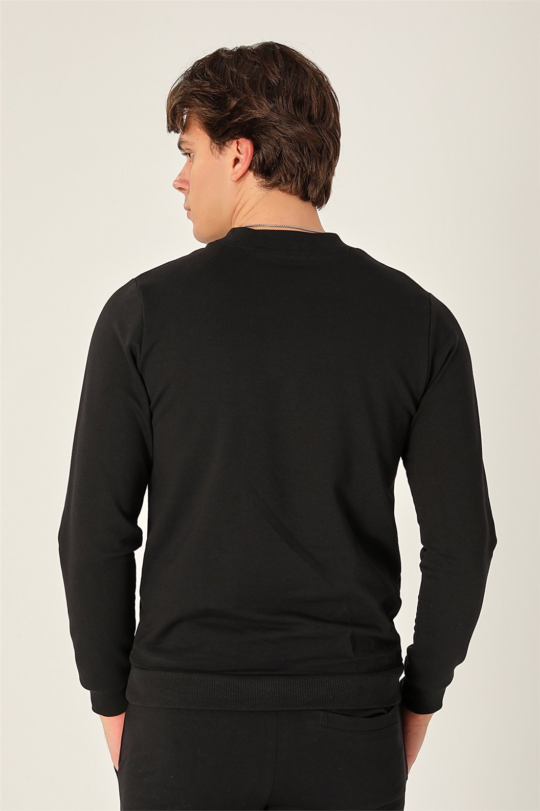 Siyah Slim Fit Sweatshirt