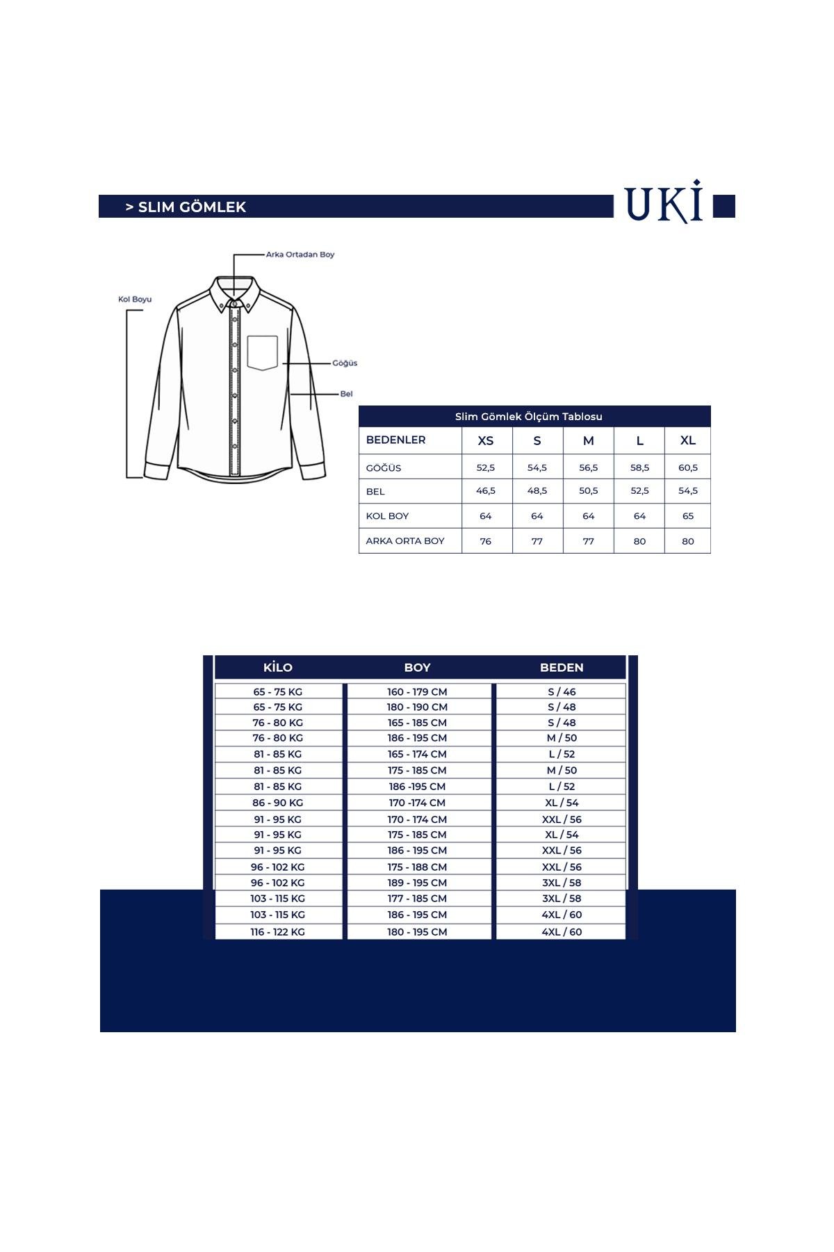 SİYAH Slim Fit Uzun Kol Gömlek