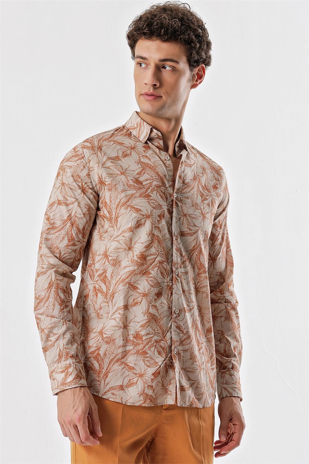Somon Slim Fit Uzun Kol Gömlek
