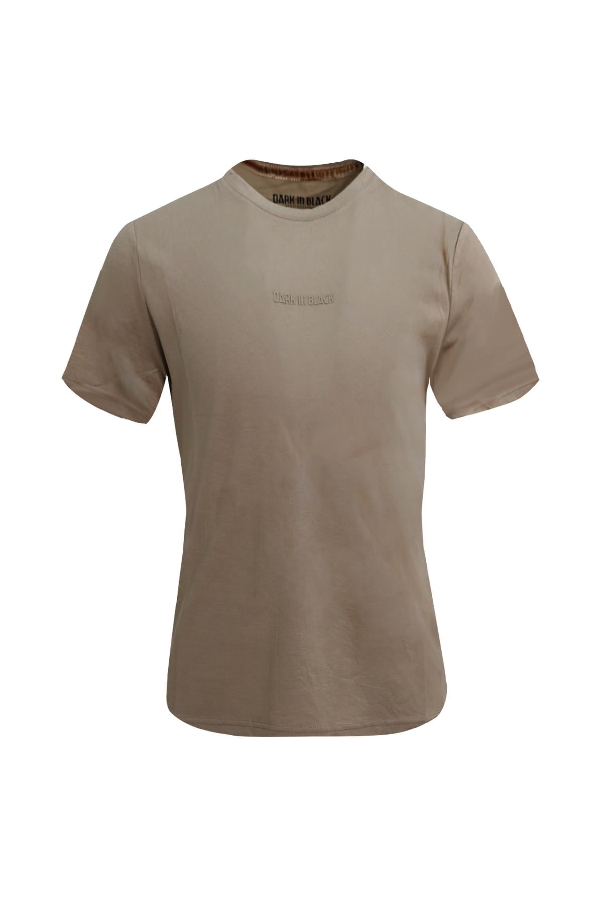 VİZON Dark In Black Modal Bisiklet Yaka T-shirt