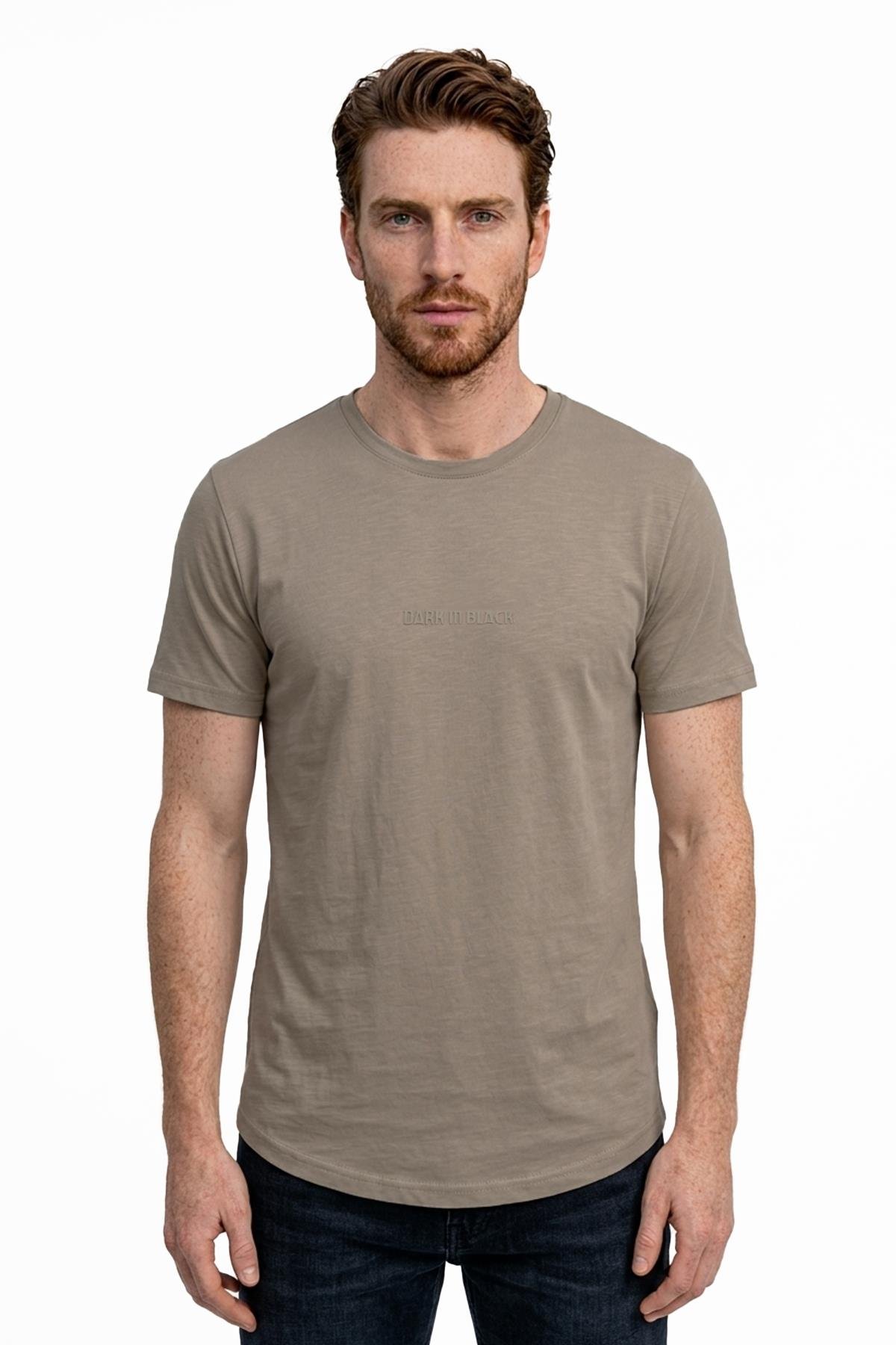 VİZON Dark In Black Modal Bisiklet Yaka T-shirt