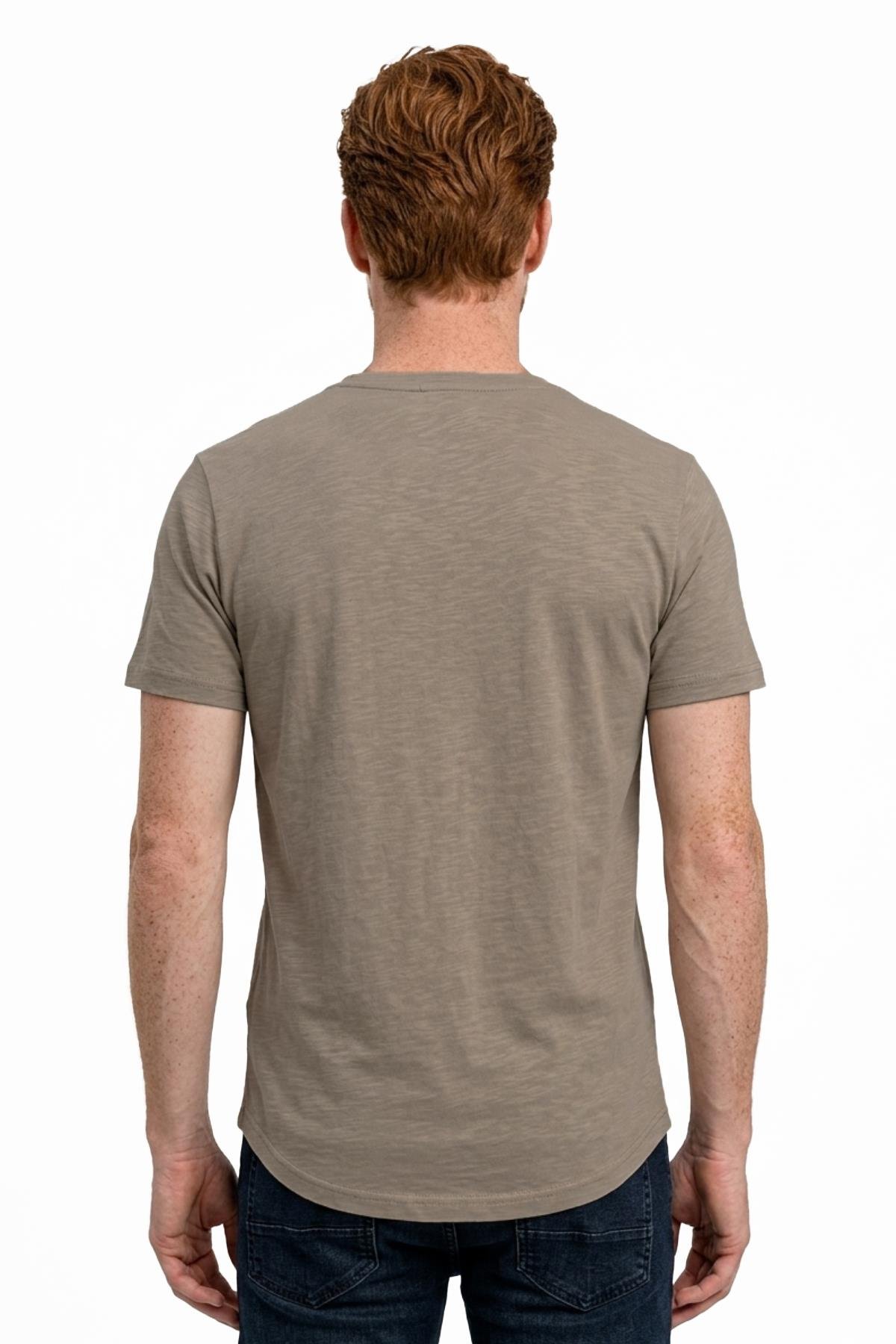 VİZON Dark In Black Modal Bisiklet Yaka T-shirt