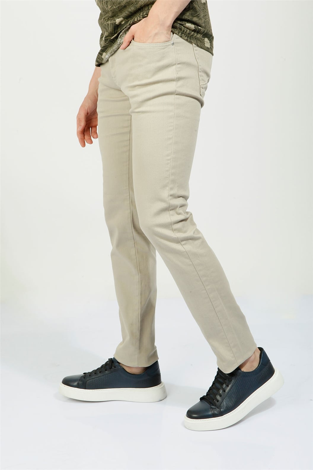Yeşil Comfort Fit 5 Cep Pantolon