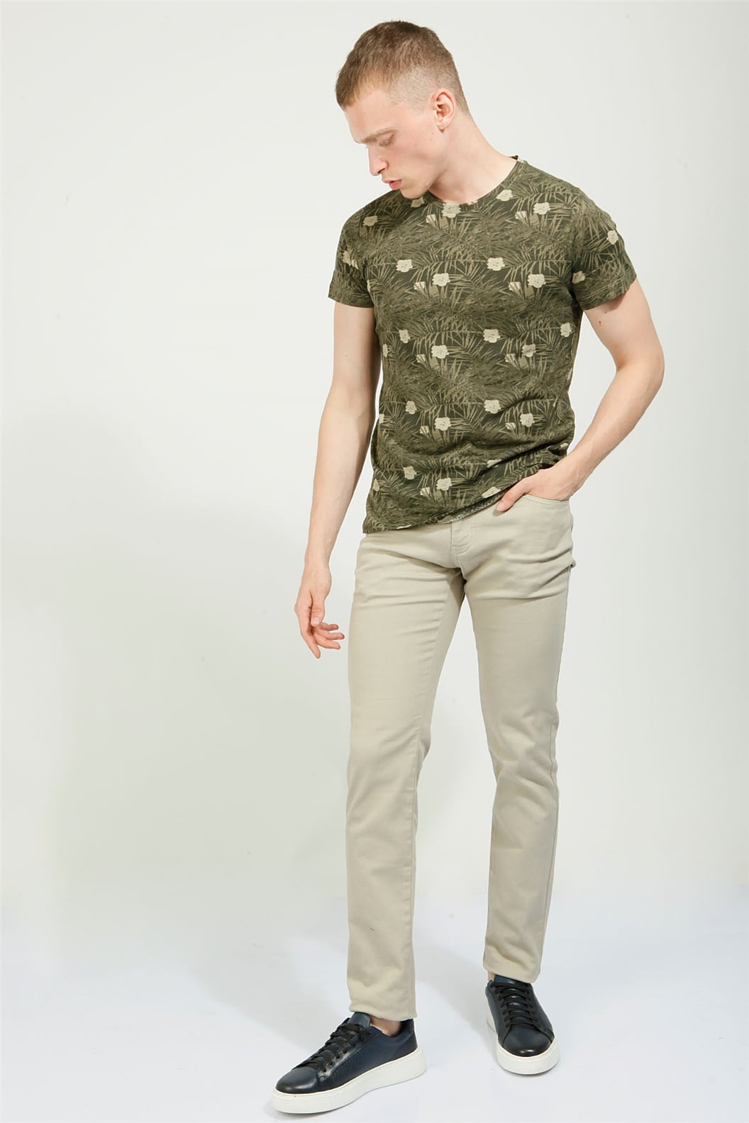 Yeşil Comfort Fit 5 Cep Pantolon