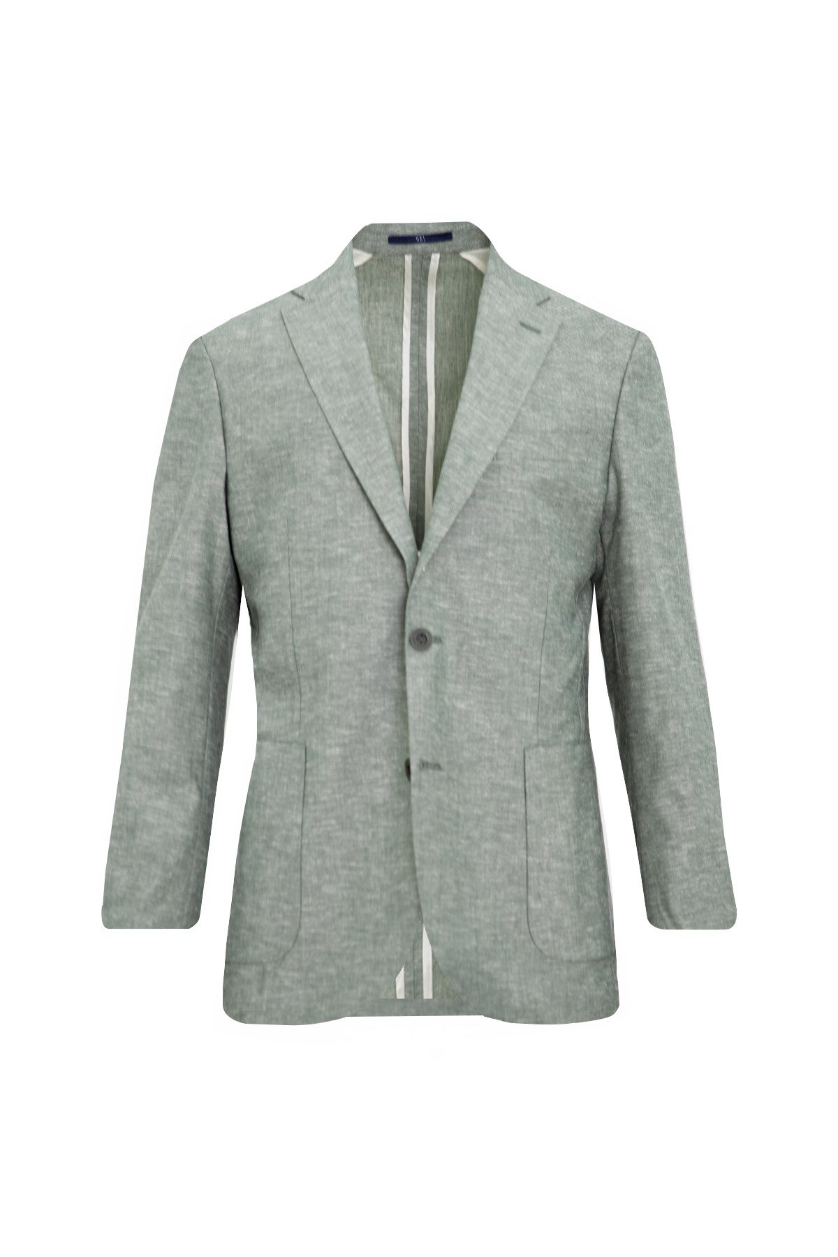 YEŞİL Comfort Fit Casual Keten Ceket