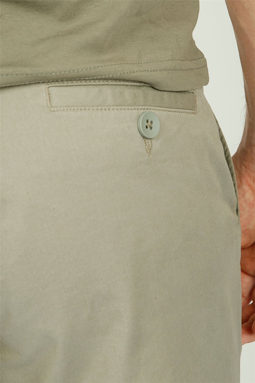 Yeşil Comfort Fit Chino Pantolon