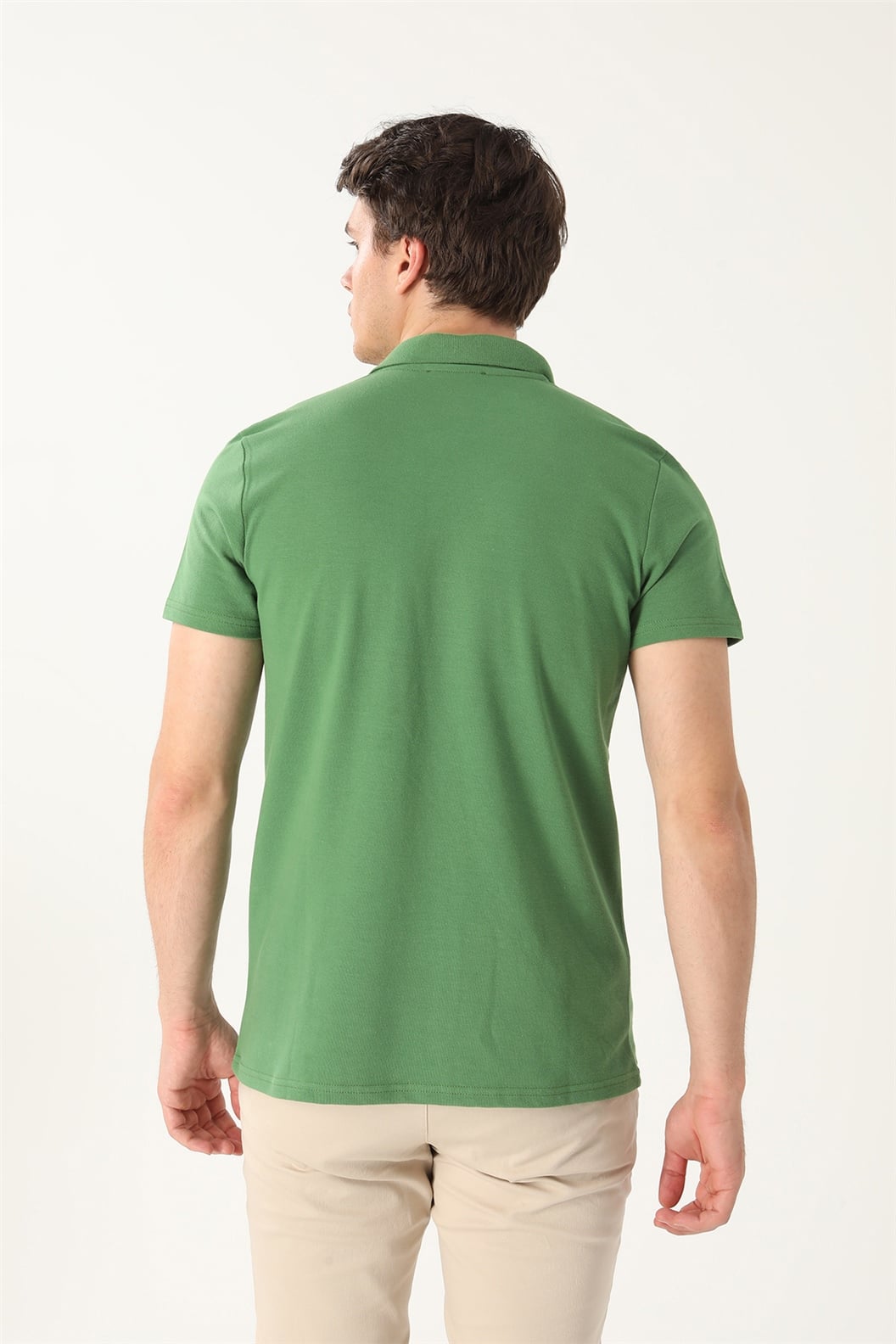 Yeşil Comfort Fit Polo Yaka Pike T-Shirt