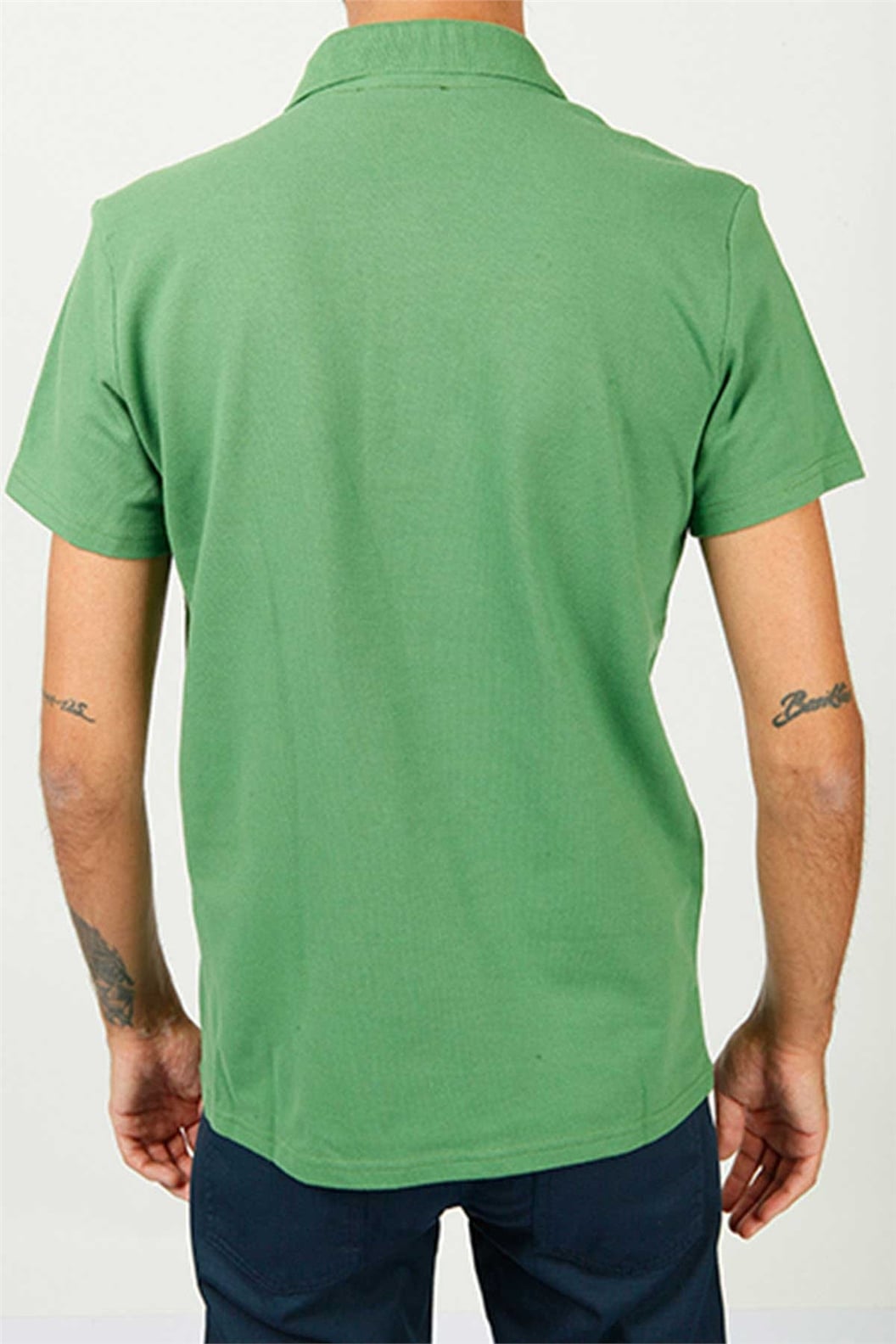 Yeşil Comfort Fit Polo Yaka Pike T-Shirt
