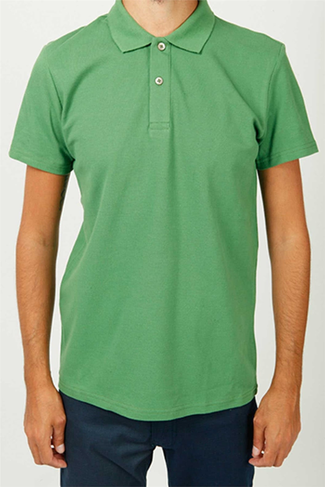 Yeşil Comfort Fit Polo Yaka Pike T-Shirt