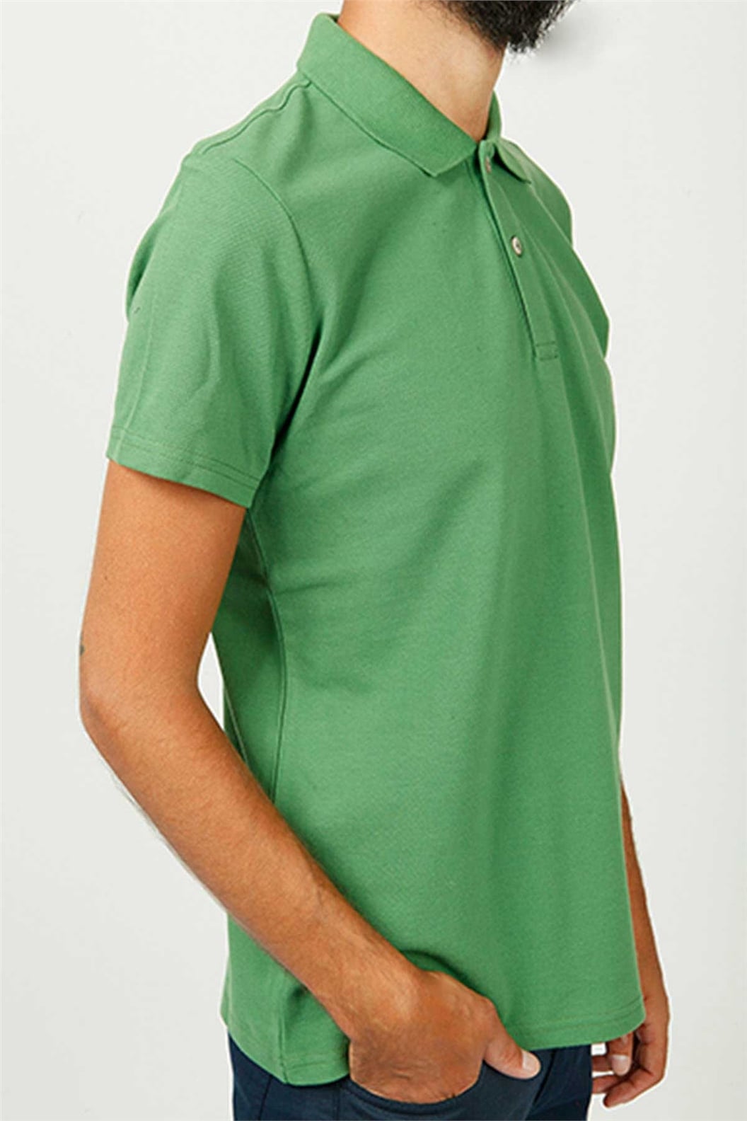 Yeşil Comfort Fit Polo Yaka Pike T-Shirt