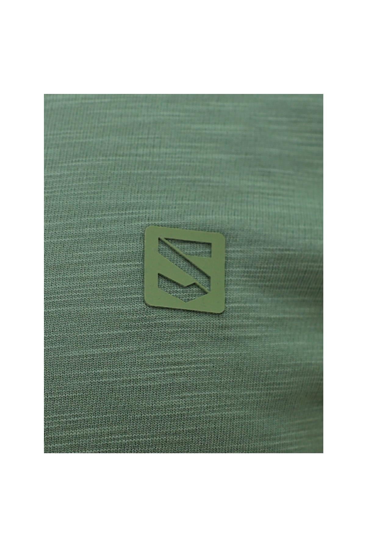YEŞİL Denim Marker Modal Bisiklet Yaka T-shirt
