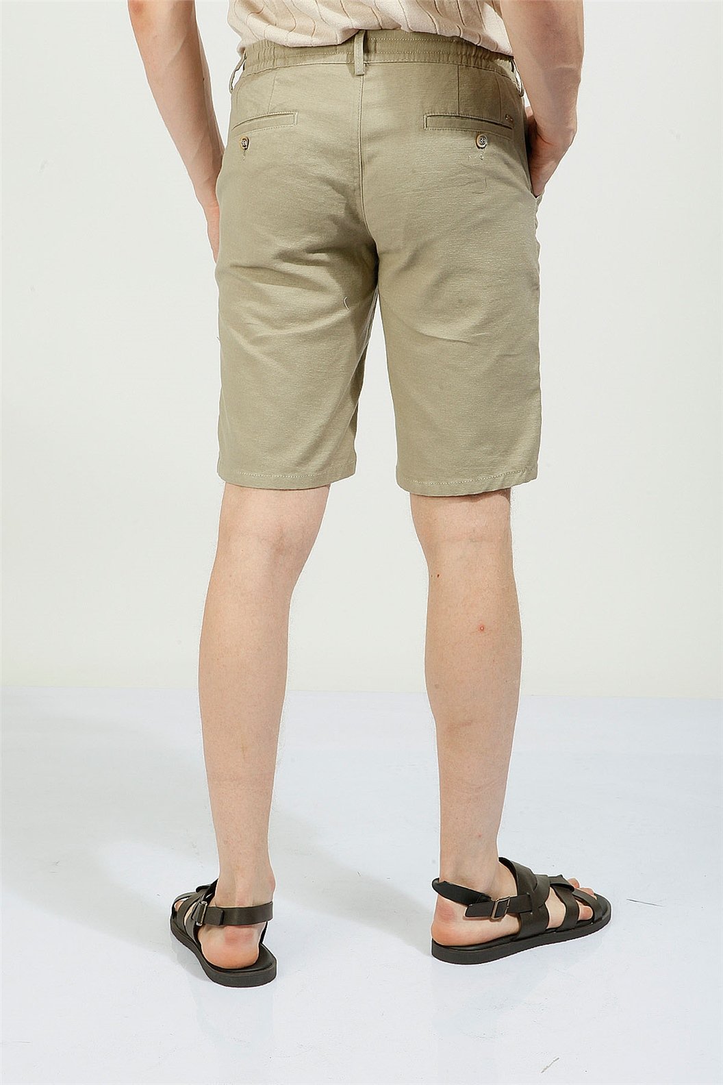 Yeşil Slim Fit Bermuda Şort