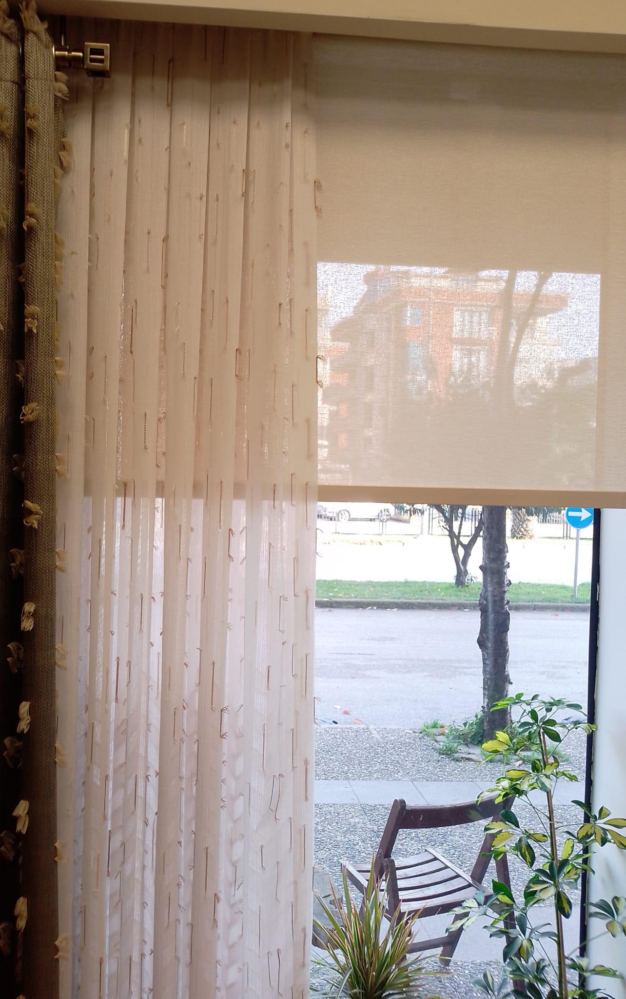 Püsküllü Ütü İstemez Keten Tül Perde