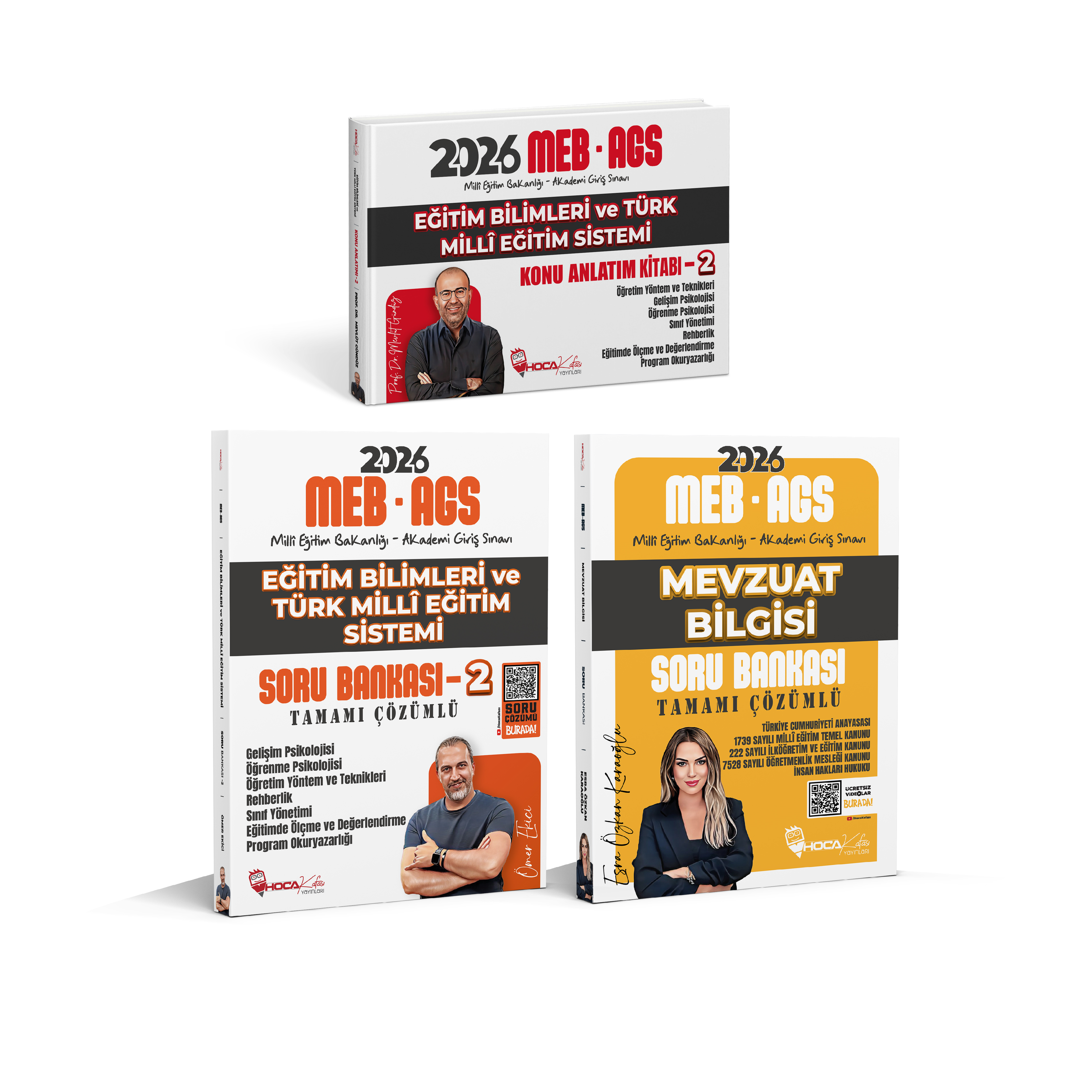 2026 MEB – AGS Eğitim Bilimleri Konu Anlatım – 2 (MEVLÜT GÜNDÜZ) + Eğitim Bilimleri Soru Bankası– 2  ( ÖMER EKİCİ ) + Mevzuat  Bilgisi (ESRA ÖZKAN KARAOĞLU) Soru 3 Lü Set