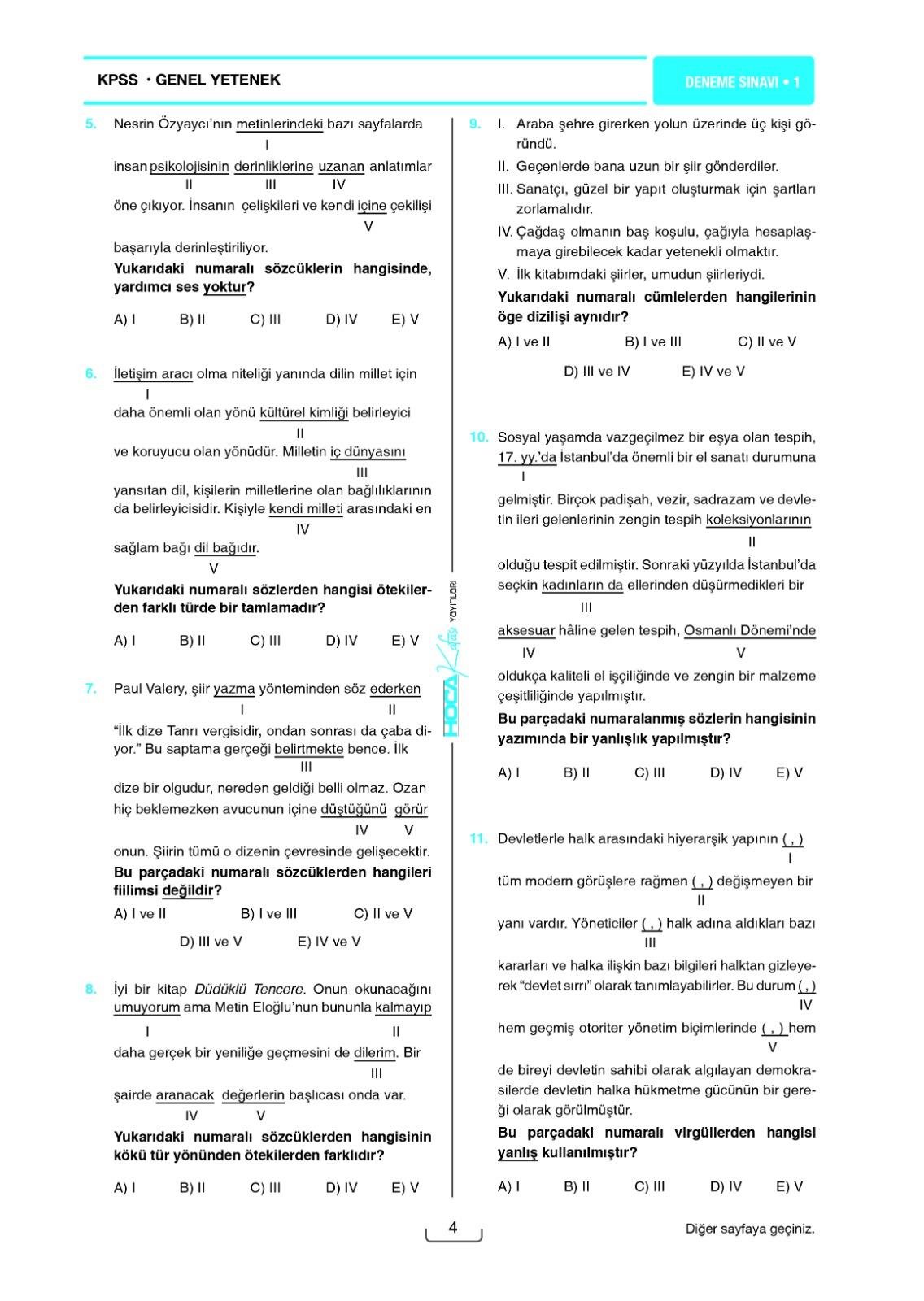 2026 KPSS GY-GK KAFA METRE 5'Lİ Deneme Sınavı 