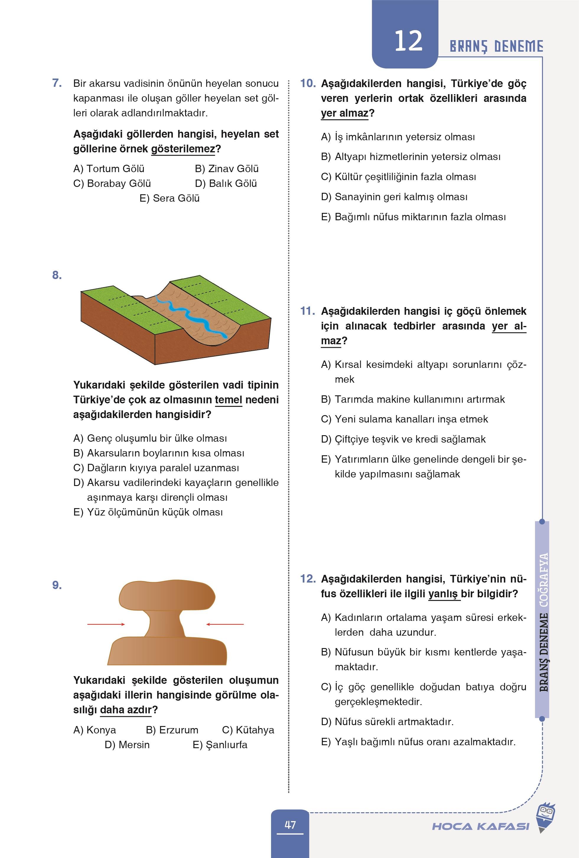 2026 KPSS Tarih 10 Lu- Coğrafya 15 Li- Vatandaşlık 21 Li Tamamı Çözümlü Branş Deneme 3 Lü SET