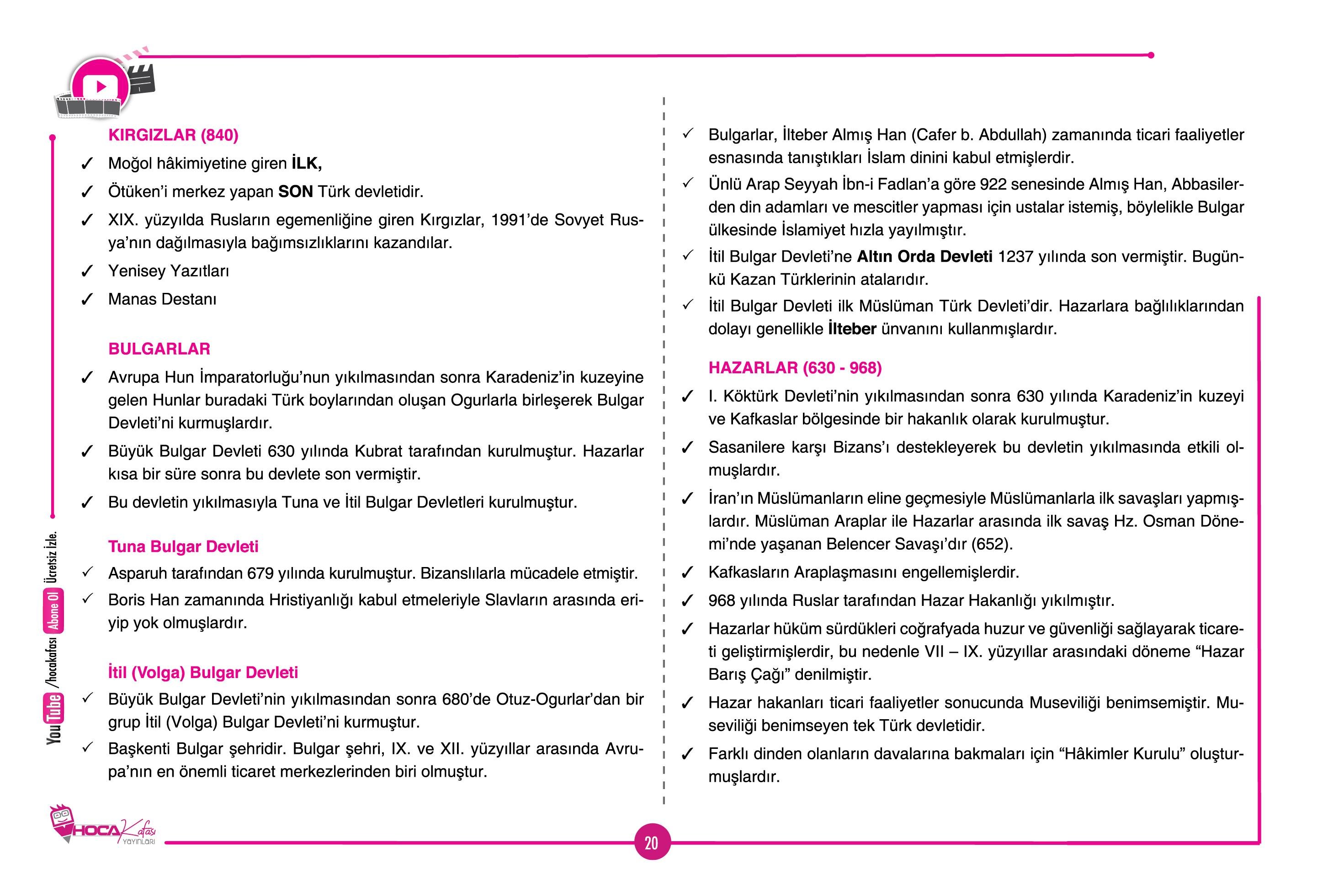 2026 KPSS Tarih Video Ders Notları