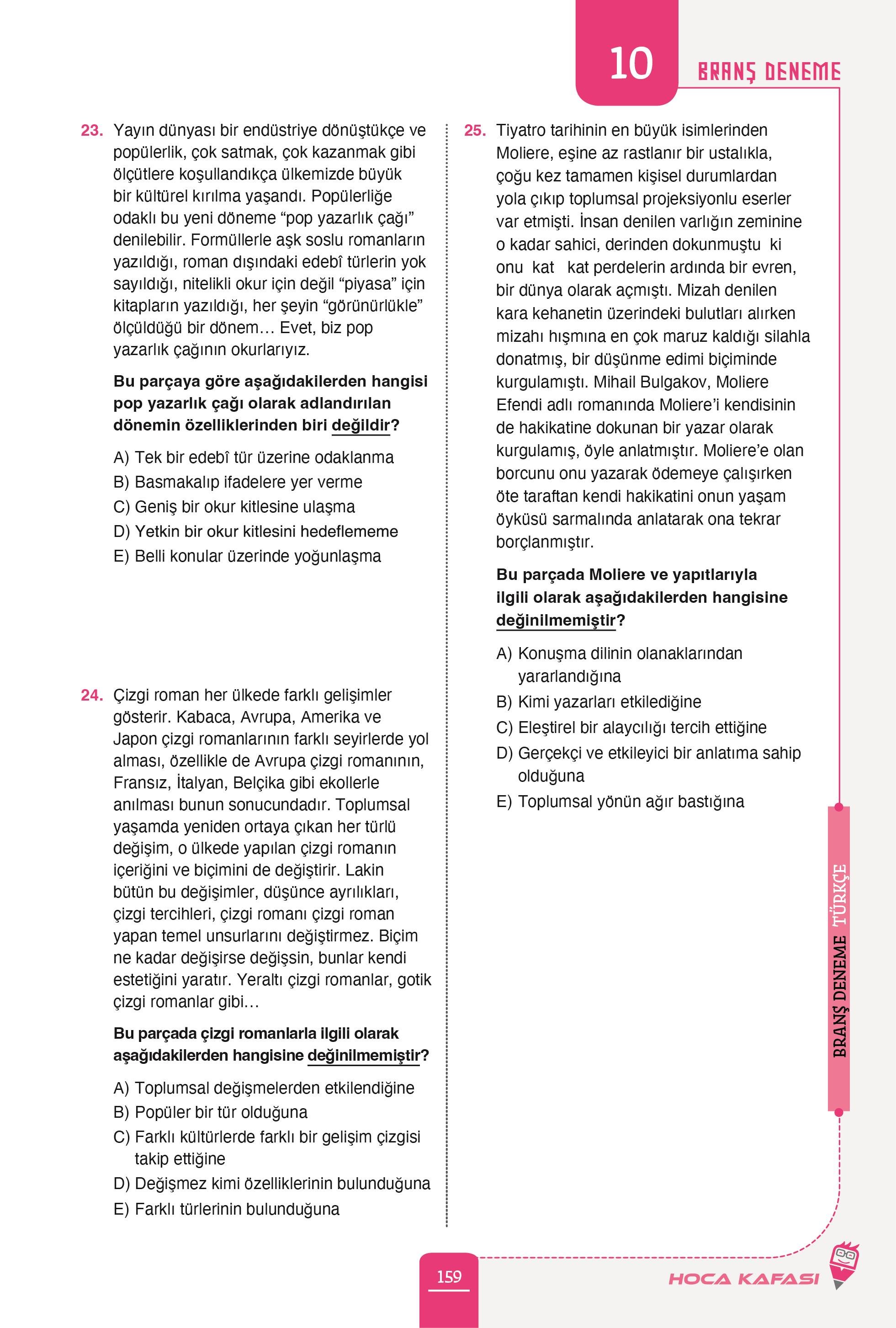 2026 KPSS Türkçe 21 Li- Matematik 15 Li Tamamı Çözümlü Branş Deneme