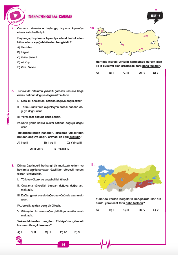 2026 MEB – AGS Coğrafya Soru Bankası