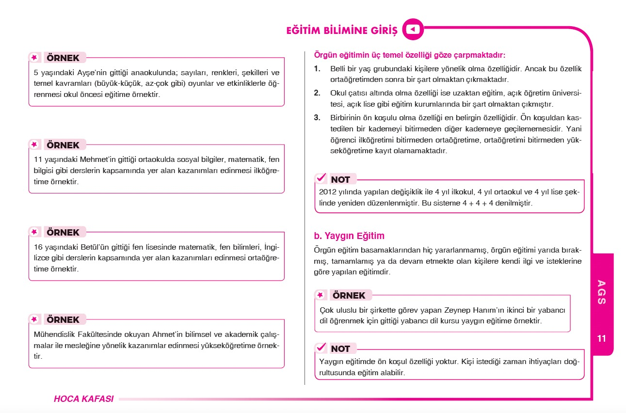 2026 MEB-AGS Eğitim Bilimleri ve Türk Millî Eğitim Sistemi Video Ders Notları - 1