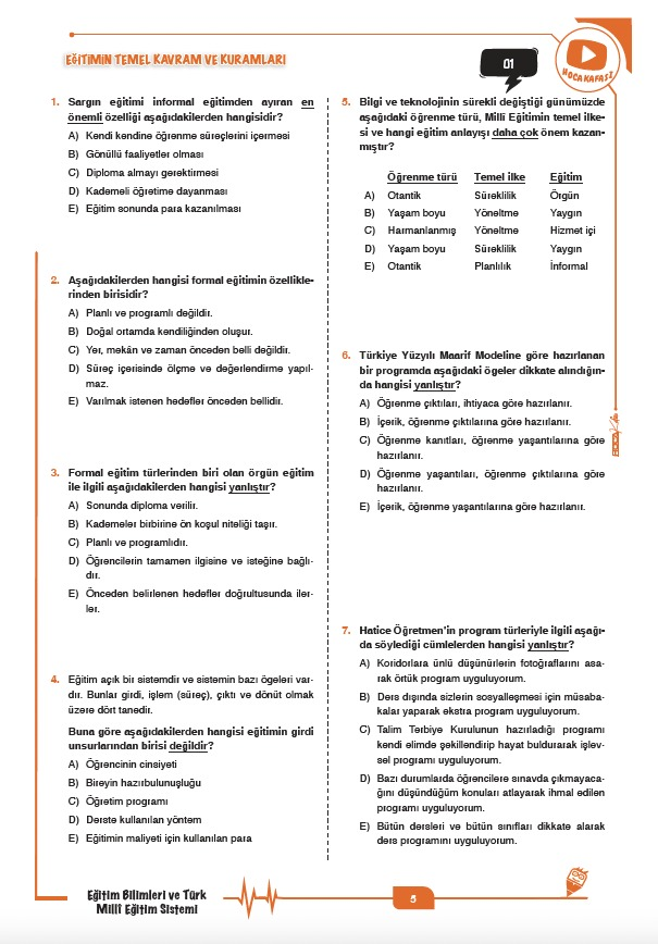 2026 MEB-AGS Eğitim Bilimleri ve Türk Millî Eğitim Sistemi Tamamı Çözümlü Soru Bankası -1
