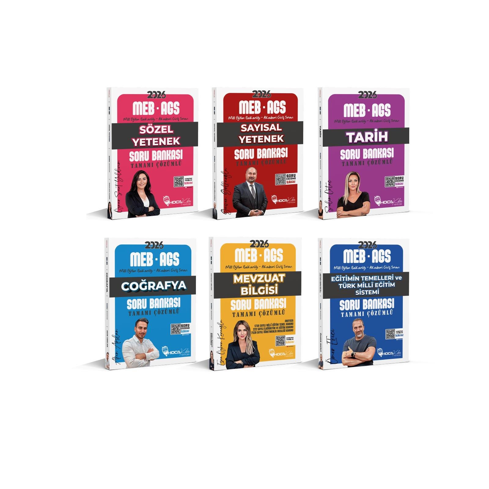 2026 MEB-AGS Sözel Yetenek-Sayısal Yetenek- Mevzuat-Tarih-Coğrafya- Eğitimin Temelleri (Ömer Ekici) Soru Bankası 6 Lı Set