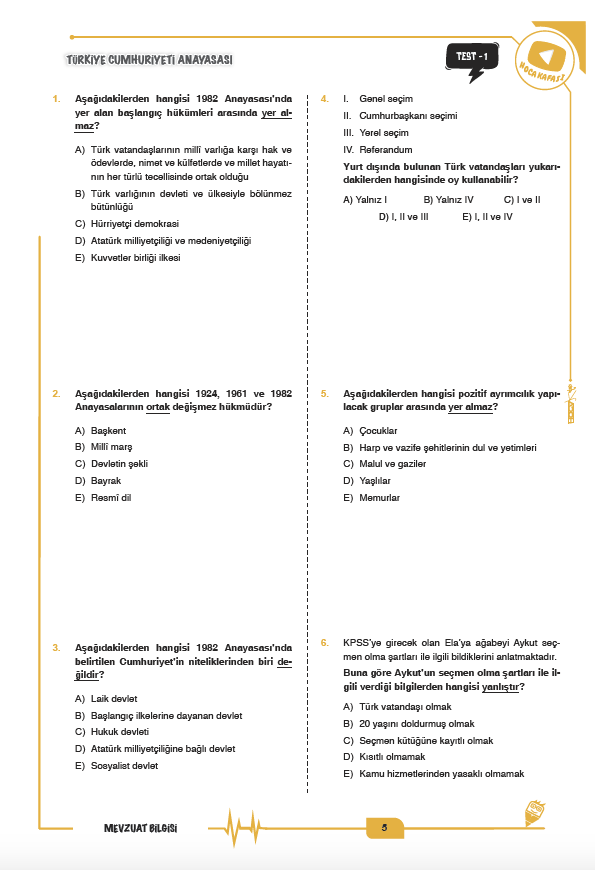2026 MEB-AGS Sözel Yetenek-Sayısal Yetenek- Mevzuat-Tarih-Coğrafya- Eğitimin Temelleri (Ömer Ekici) Soru Bankası 6 Lı Set