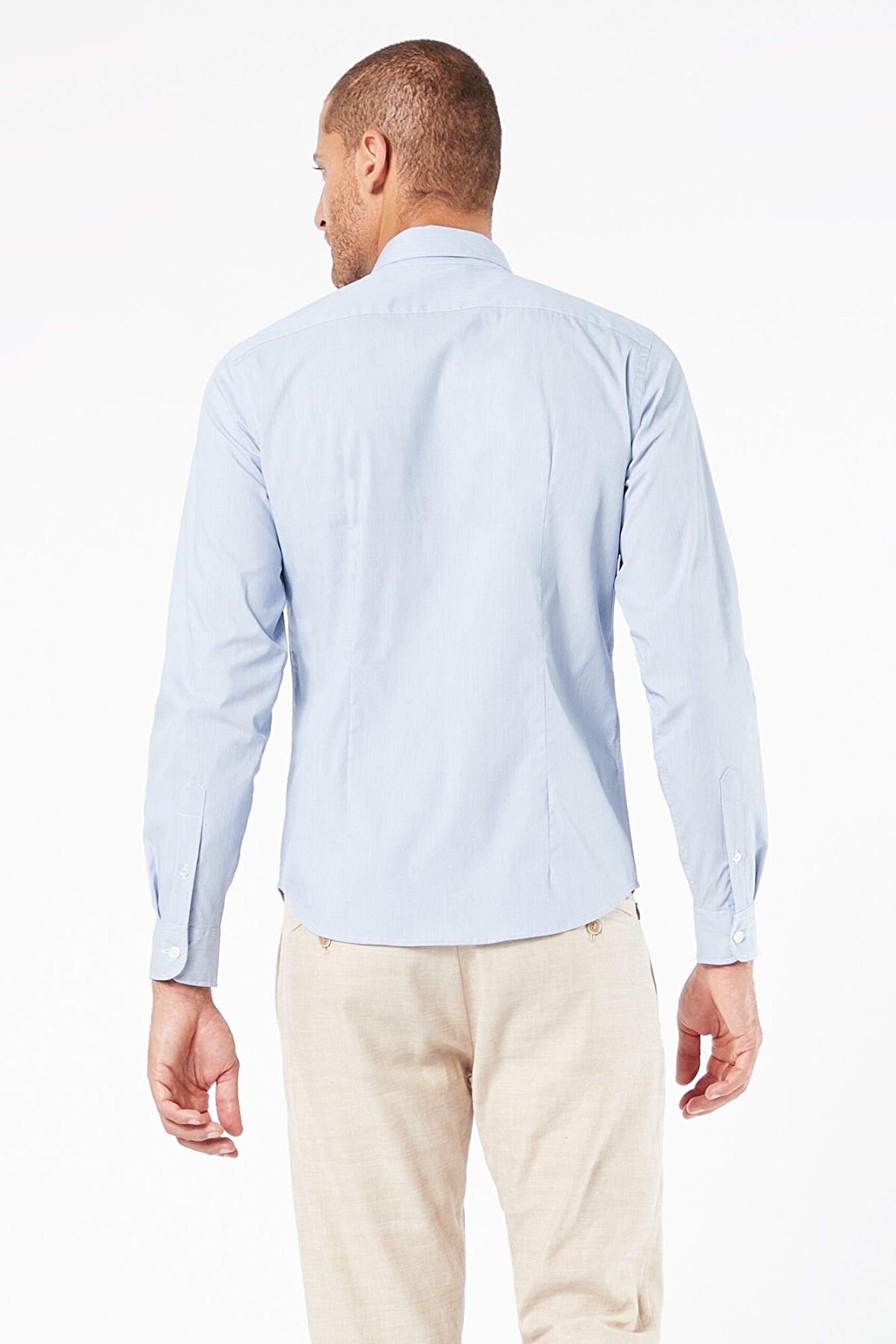 Refined Poplin Mavi Gömlek Blue