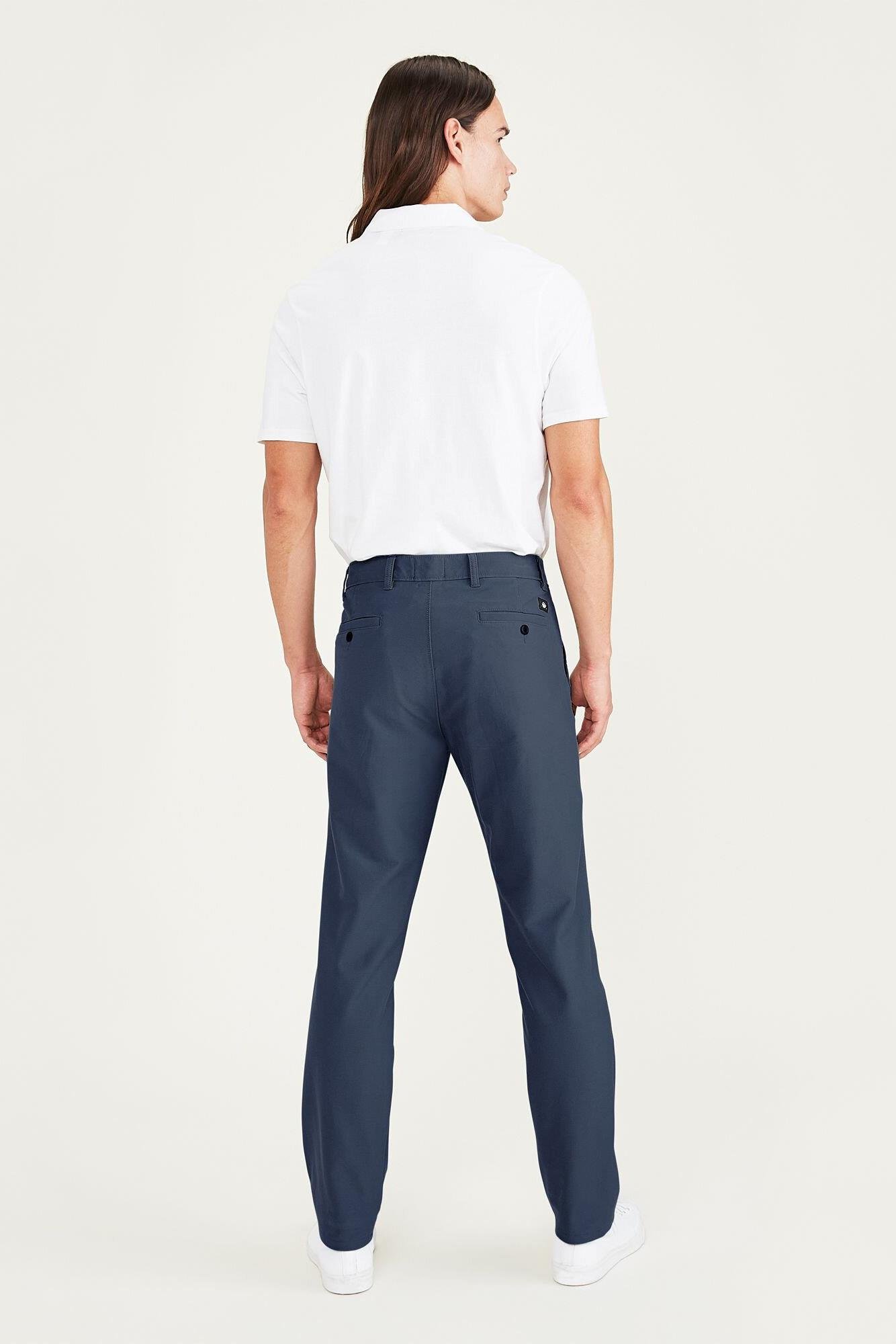 Smart 360 Comfort Knit Lacivert Slim Fit Chino Pantolon Blue
