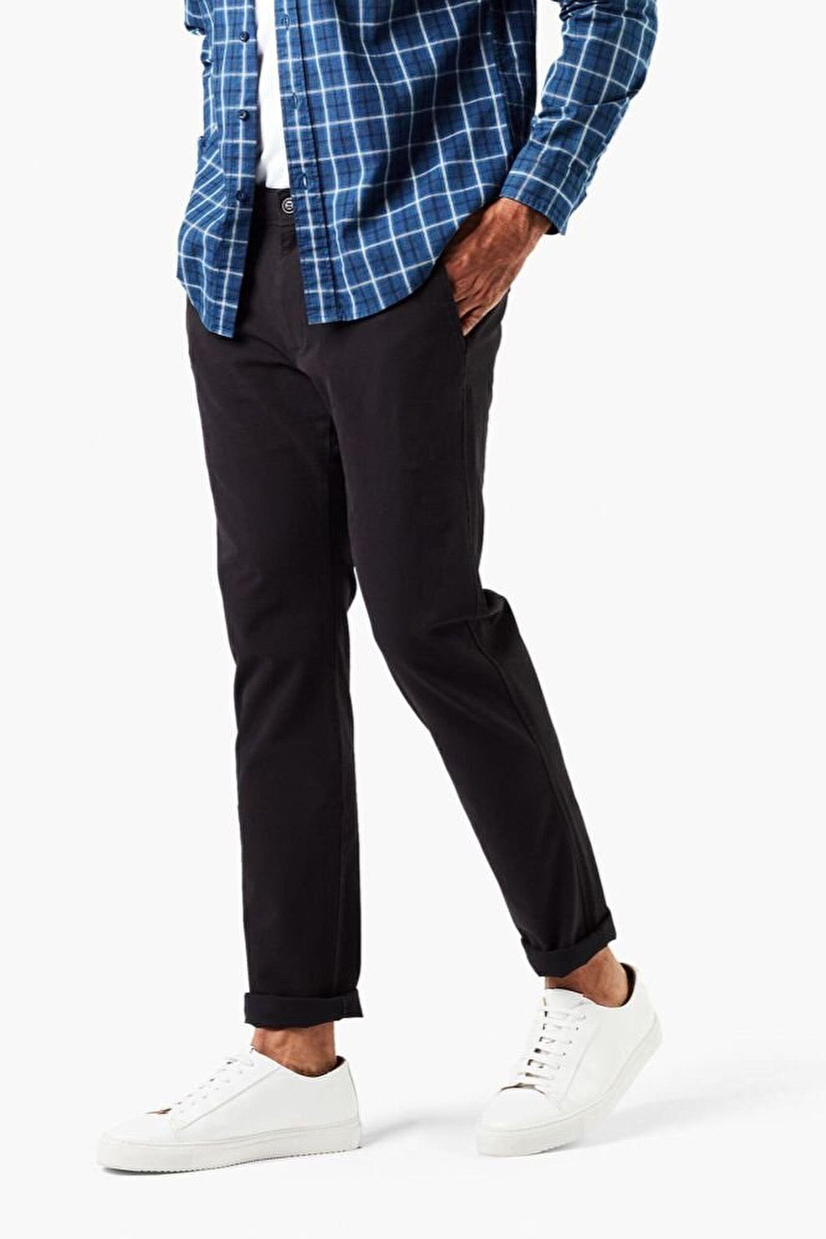 Smart 360 Flex Siyah Ultimate Skinny Fit Chino Pantolon Black