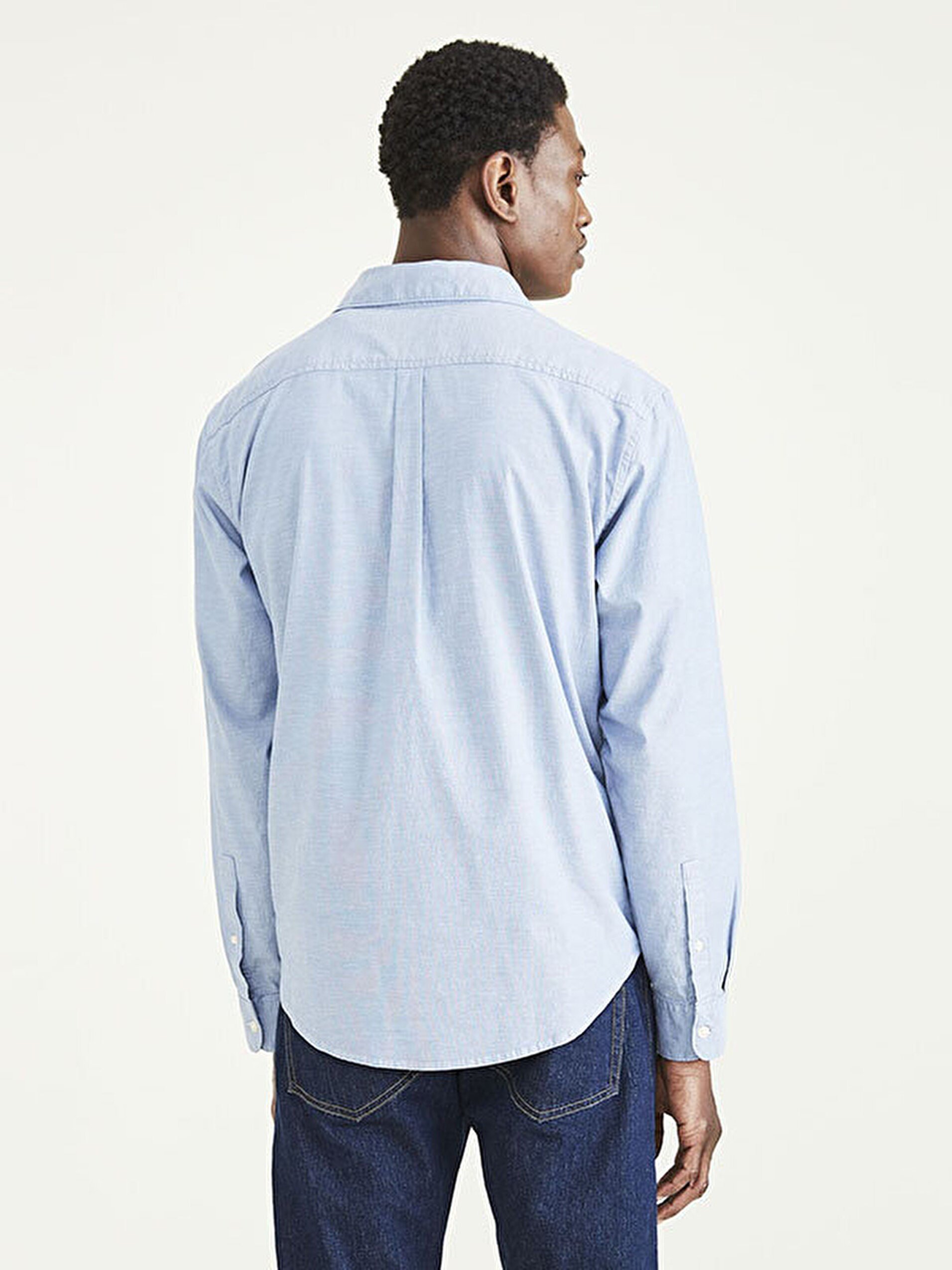 Stretch Oxford Mavi Gömlek Blue
