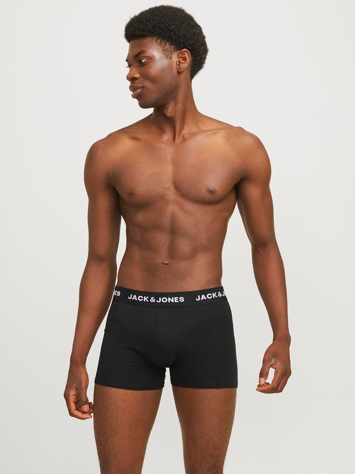 JACANTHONY TRUNKS 3 PACK BLACK Black