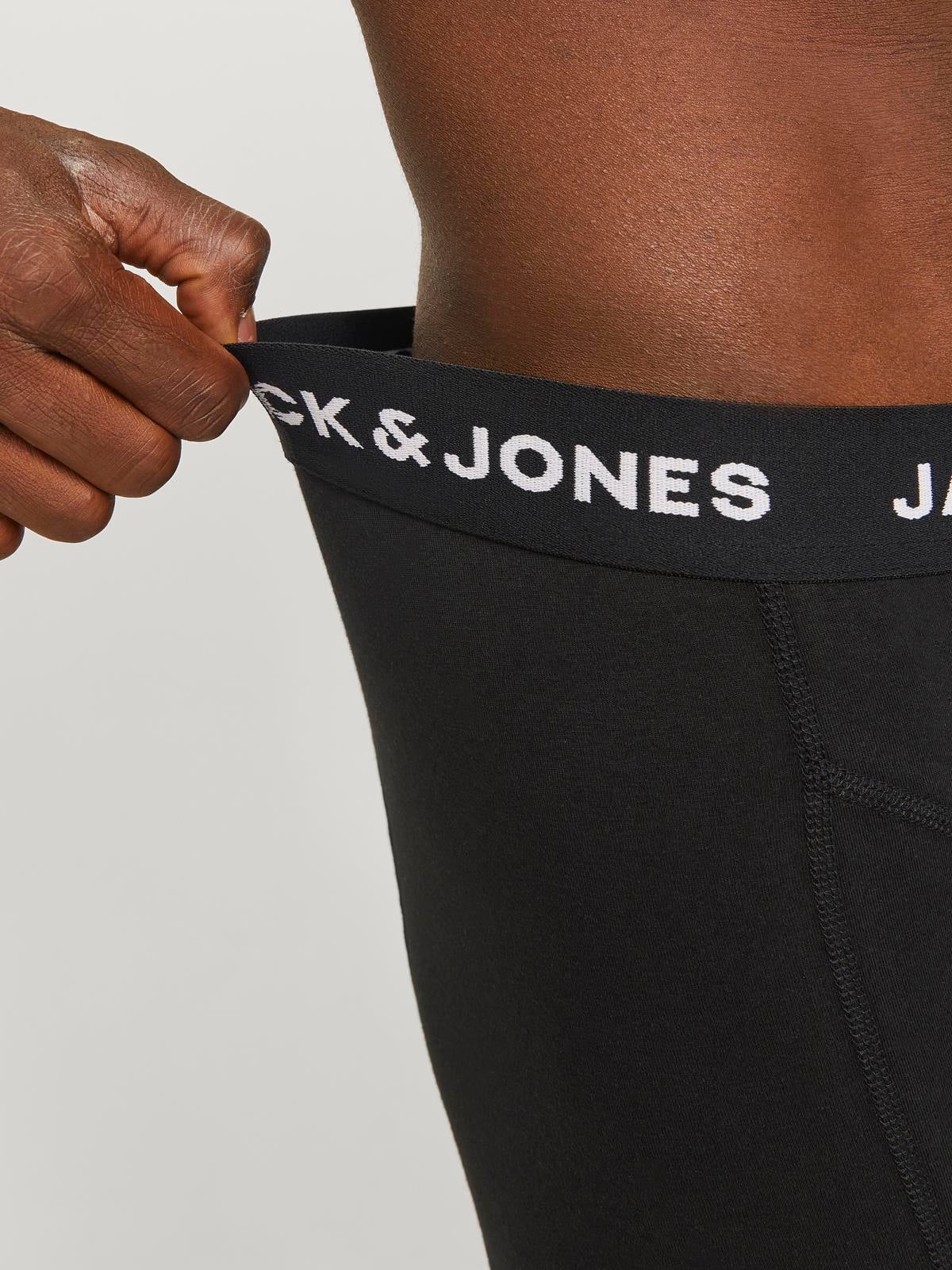 JACANTHONY TRUNKS 3 PACK BLACK Black