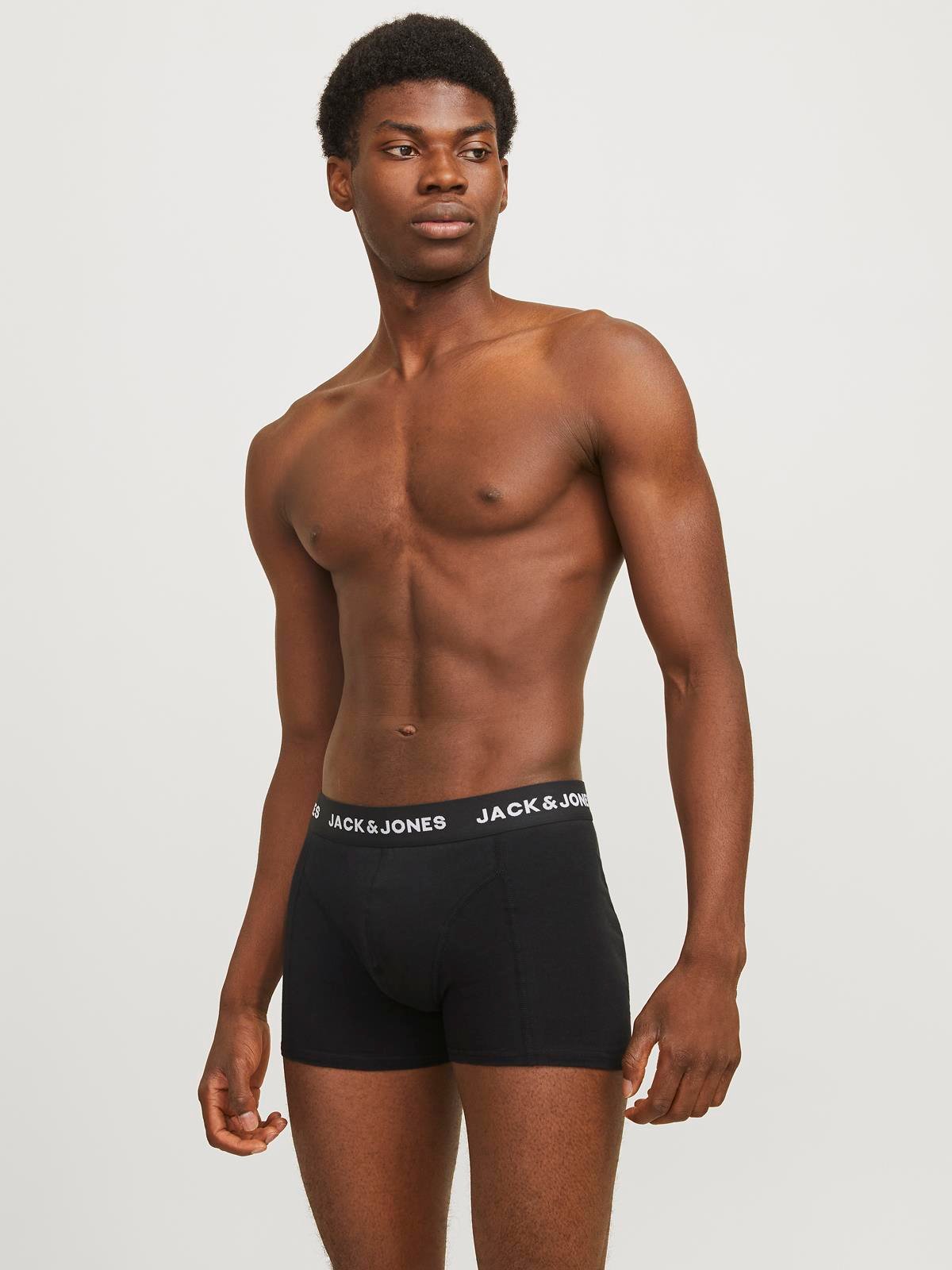 JACANTHONY TRUNKS 3 PACK BLACK Black