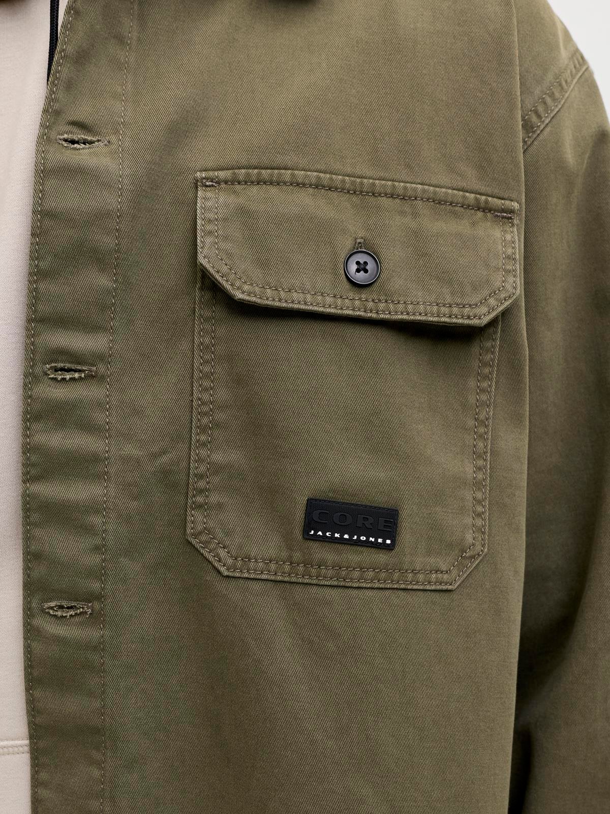 JCOBEN CLASSIC FUSION BADGE OVERSHIRT Grape Leaf