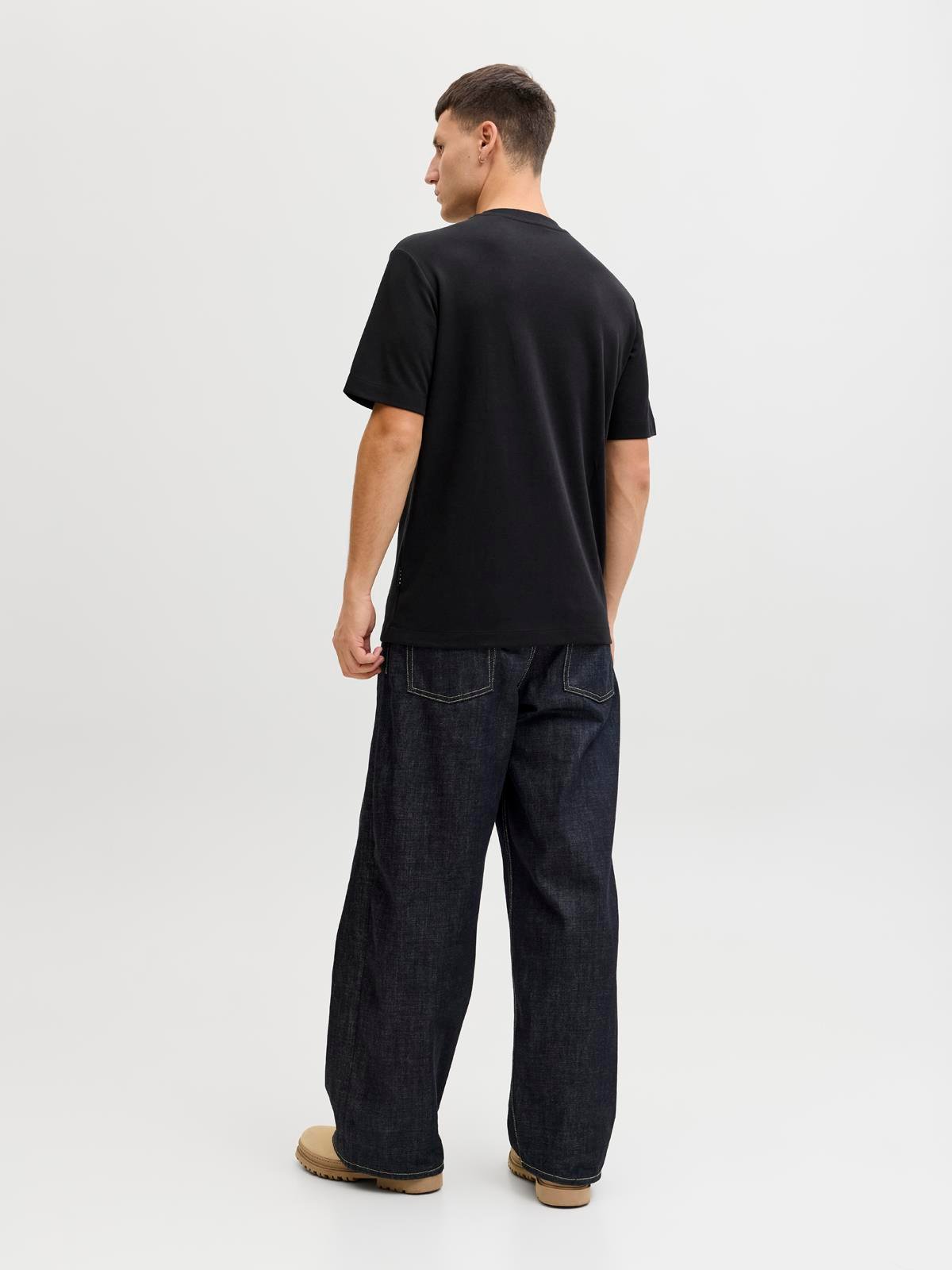 JCOFUSION CHEST BRAND TEE SS CREW NOOS Black